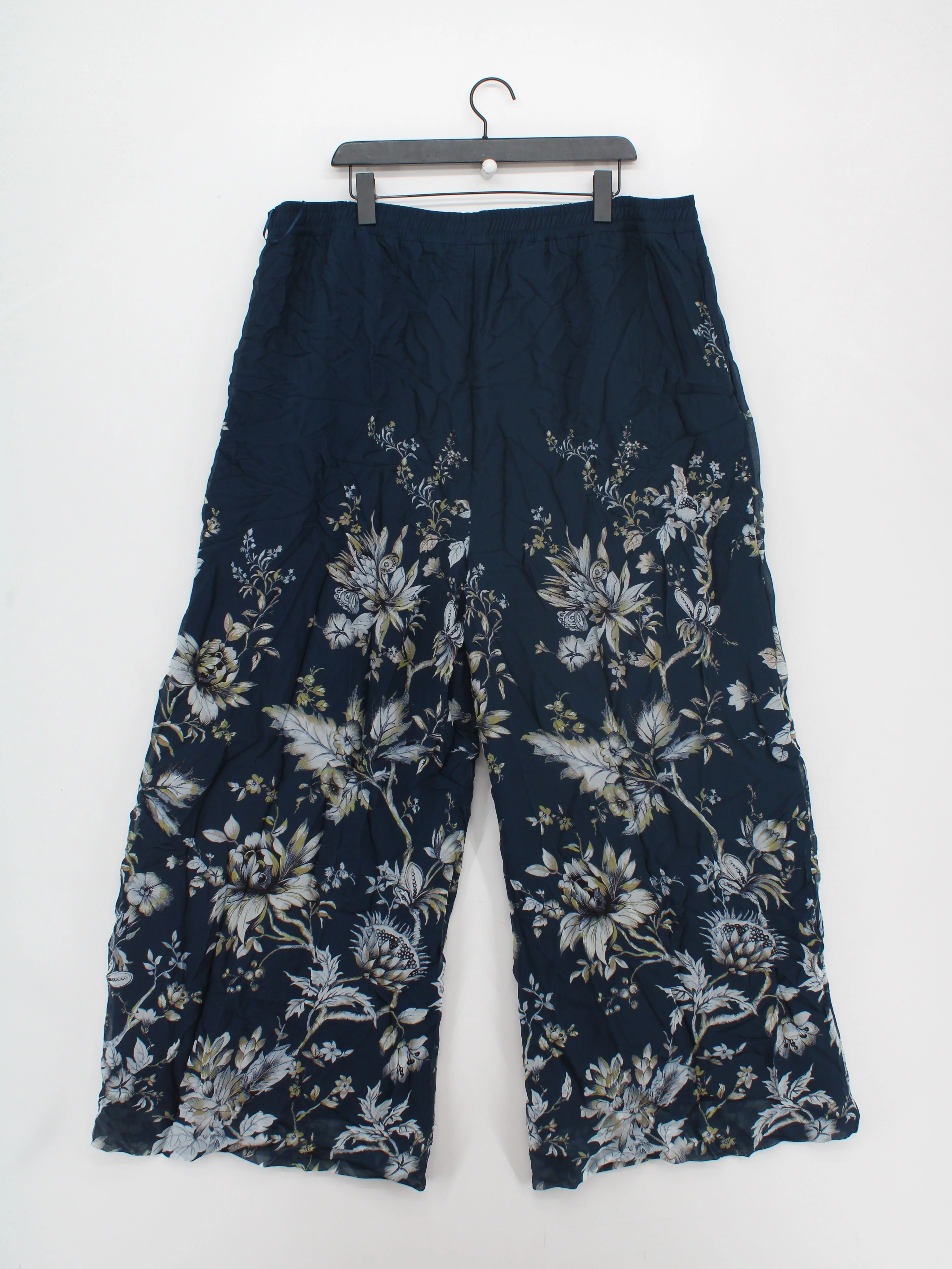 Karen Millen Women's Trousers UK 22 Blue Viscose with Polyester Chino - Image 2