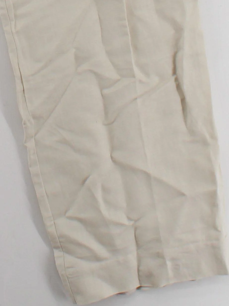 Karen Millen Women's Trousers UK 8 Cream Linen with Viscose Wide-Leg Chino - Image 4