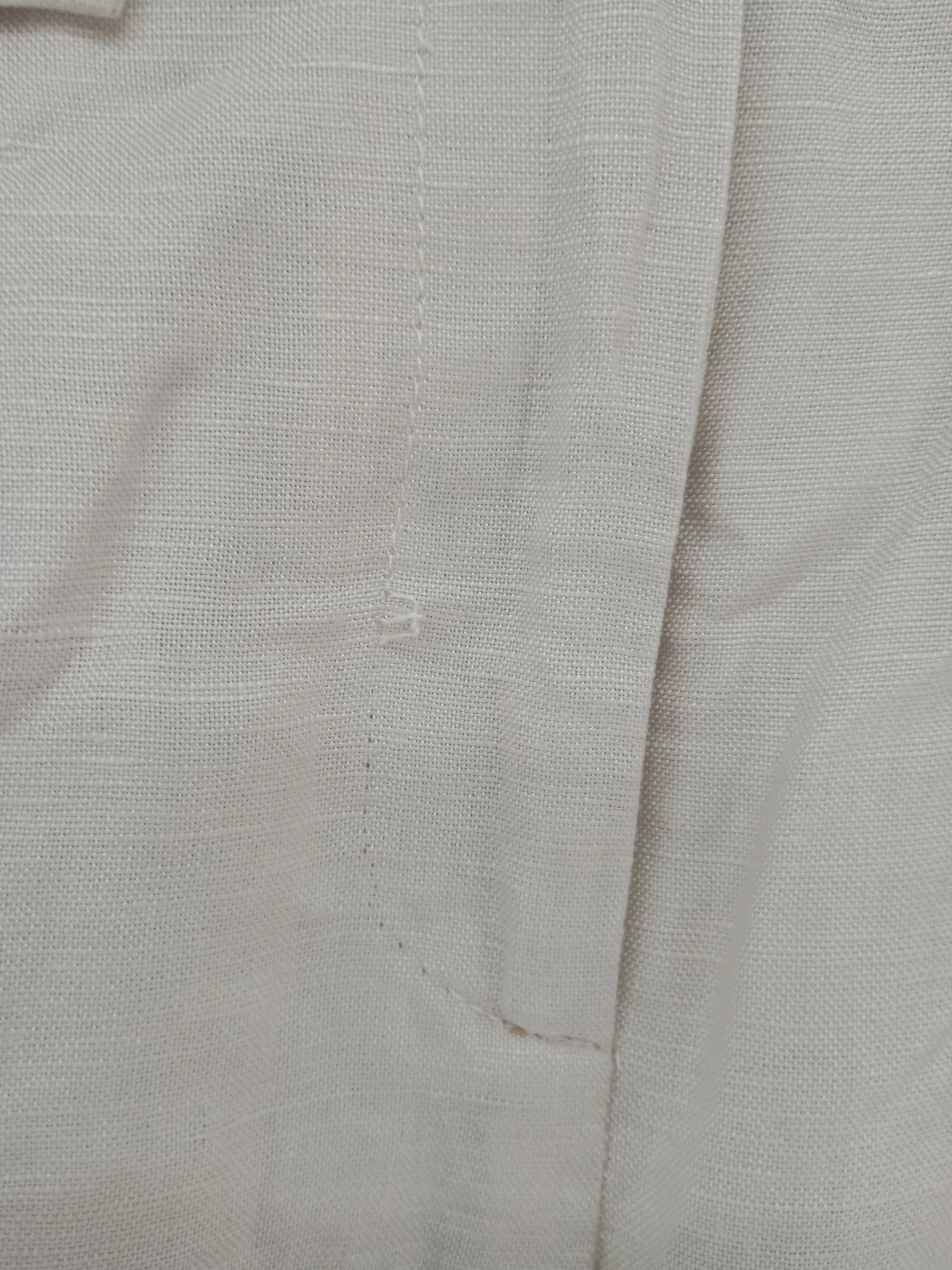 Karen Millen Women's Trousers UK 8 Cream Linen with Viscose Wide-Leg Chino - Image 5