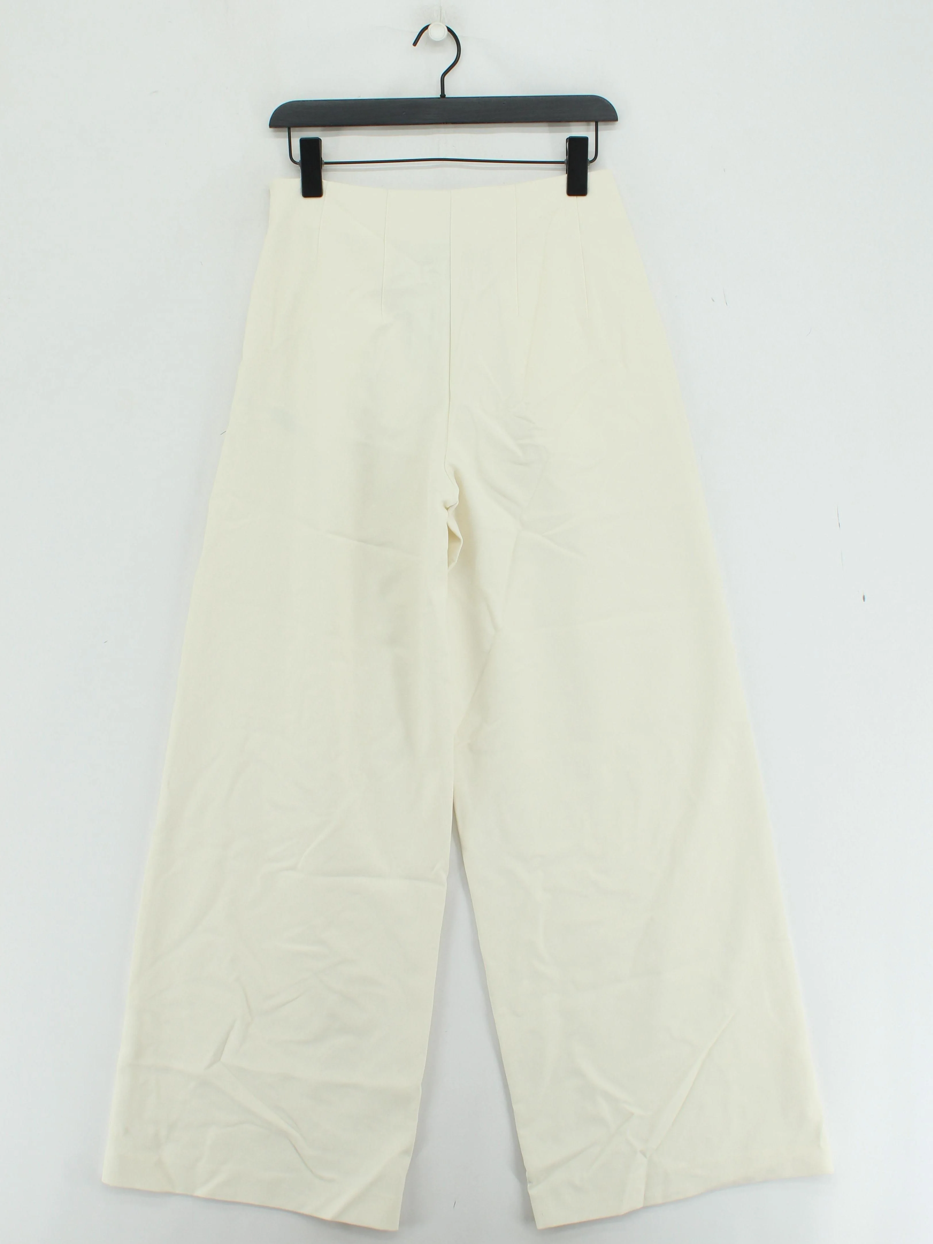 Karen Millen Women's Trousers UK 8 Cream Polyester with Viscose, Elastane Chino - Image 2