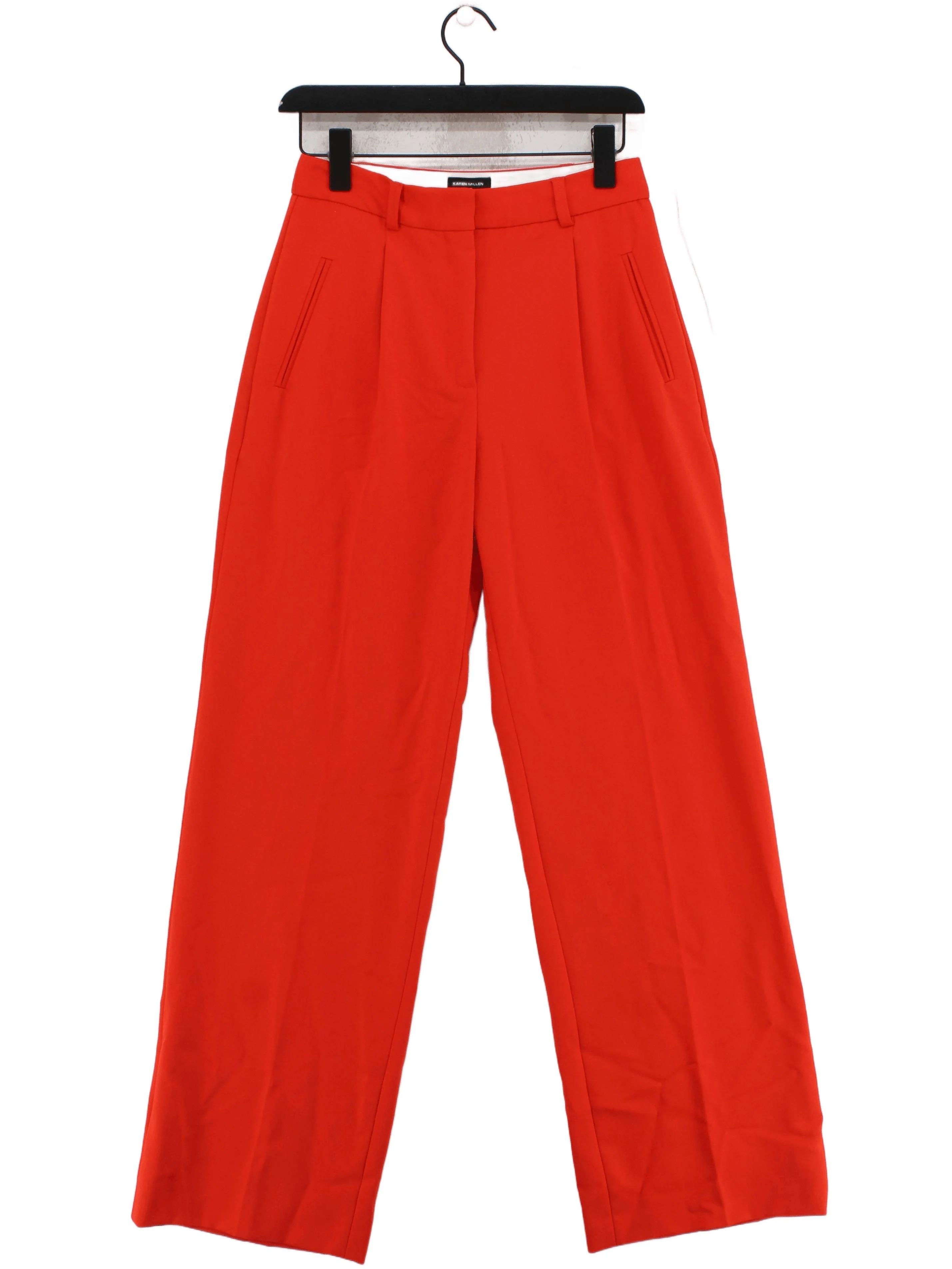Karen Millen Women's Trousers UK 8 Orange Viscose