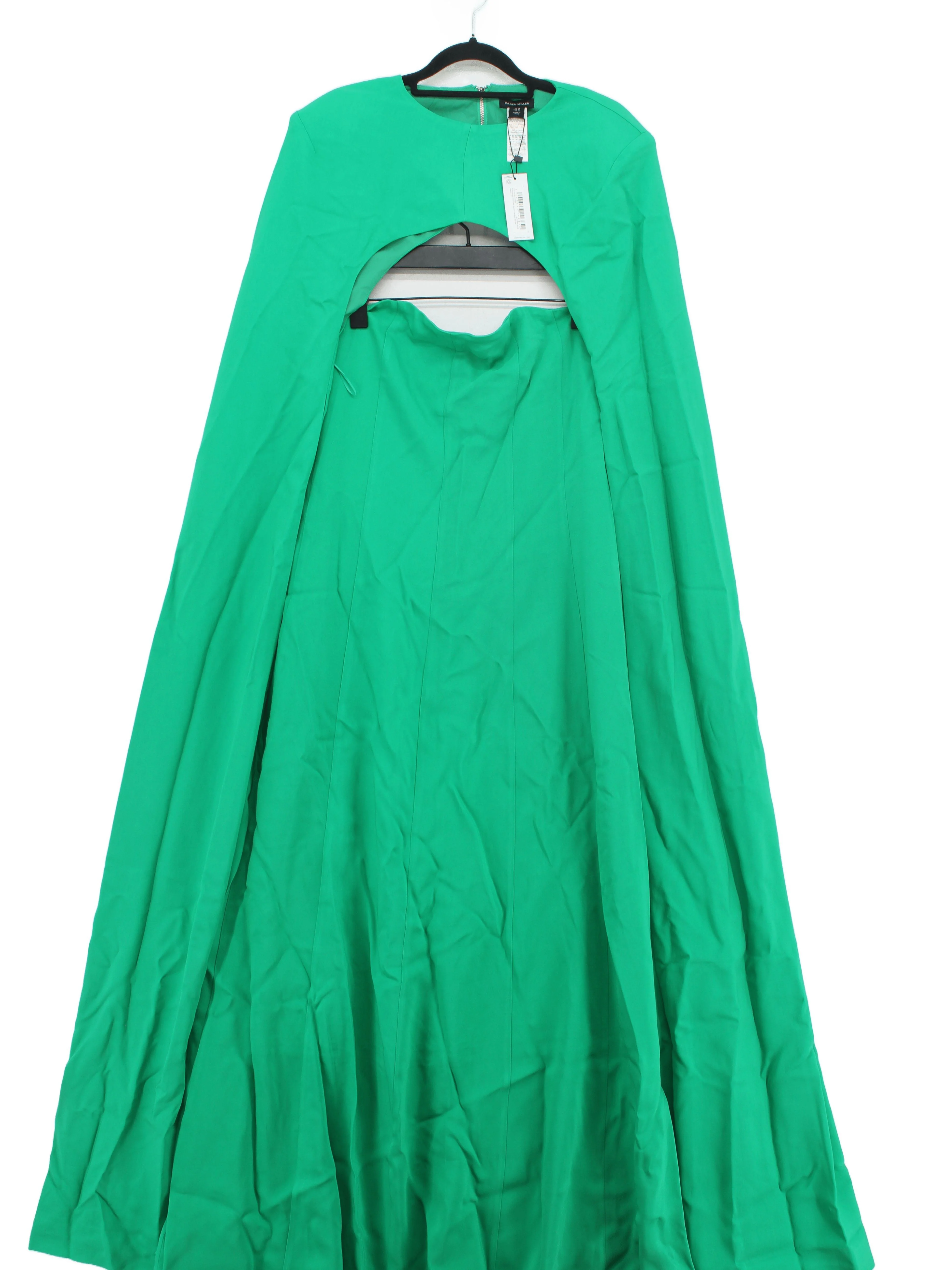 Karen Millen Women's Two Piece Suit UK 14 Green Viscose