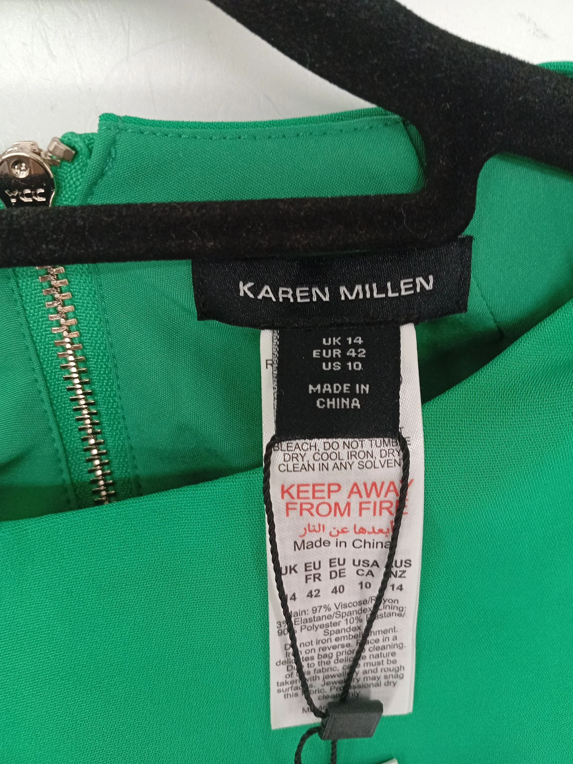 Karen Millen Women's Two Piece Suit UK 14 Green Viscose - Image 6