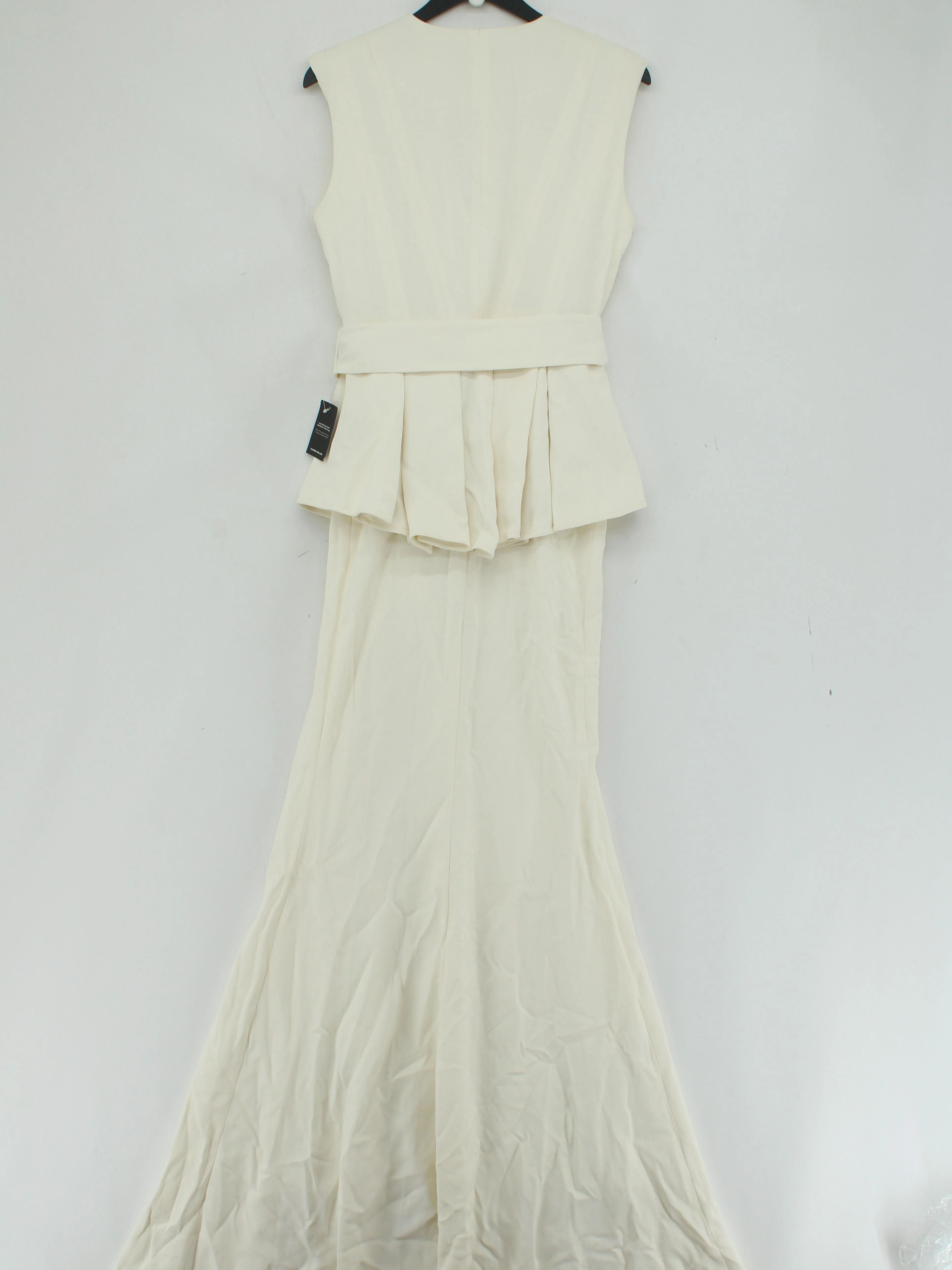 Karen Millen Wrap Maxi Dress UK10 in Cream RRP £269 - Image 2