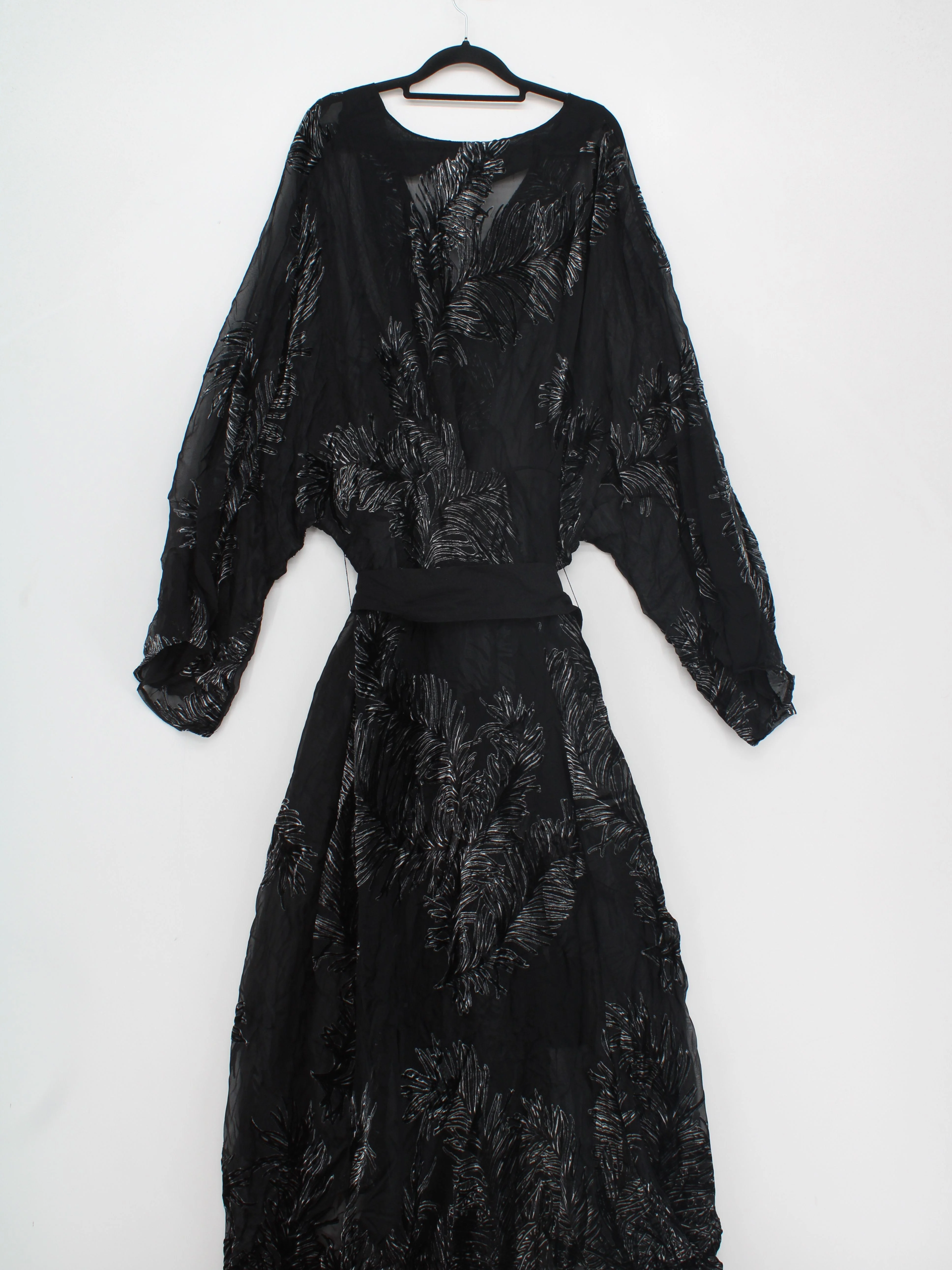 Karen Millen Wrap Maxi Dress UK22 in Black RRP £189 - Image 2