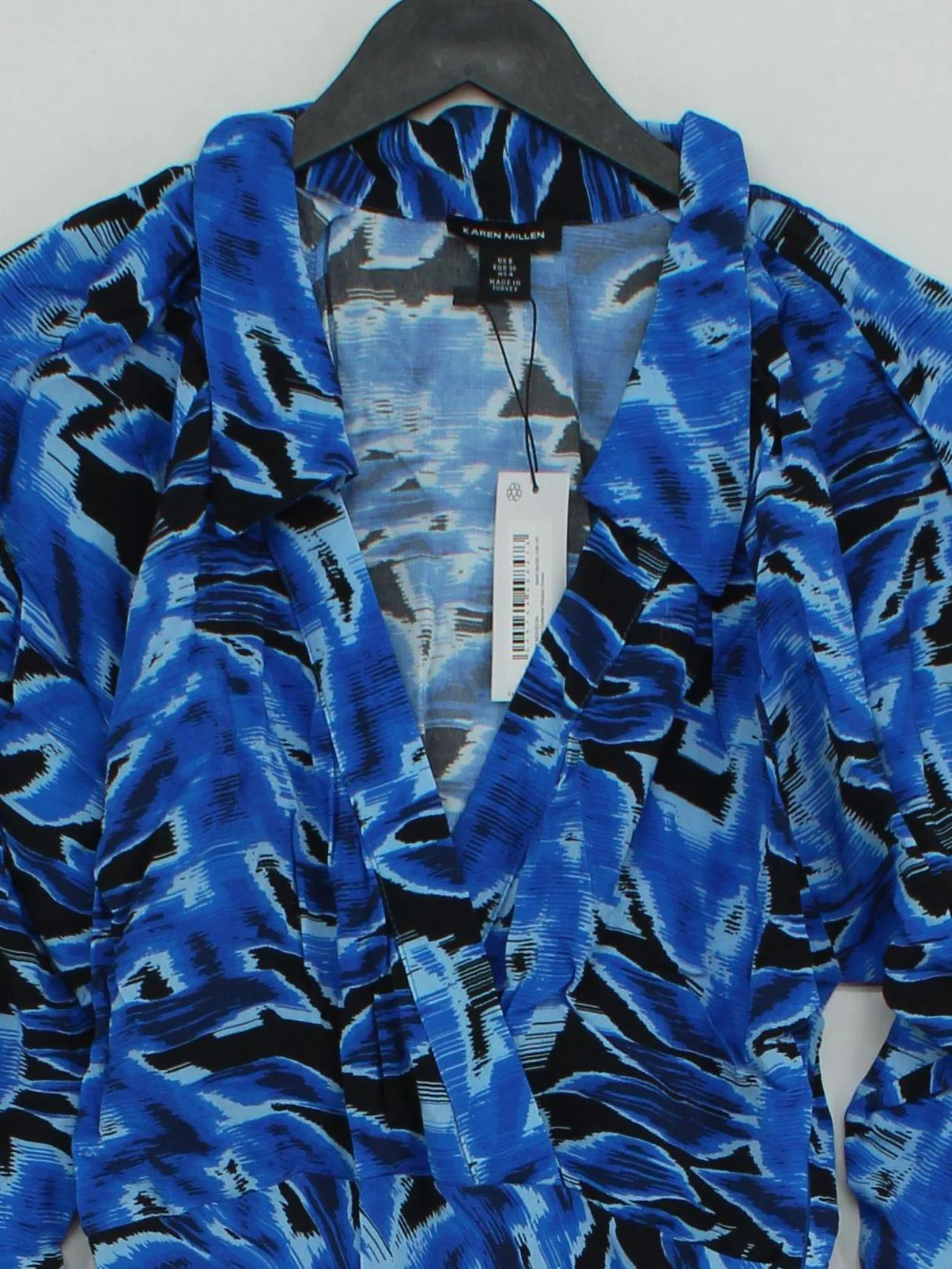 Karen Millen Wrap Maxi Dress UK8 in Blue RRP £89 - Image 2