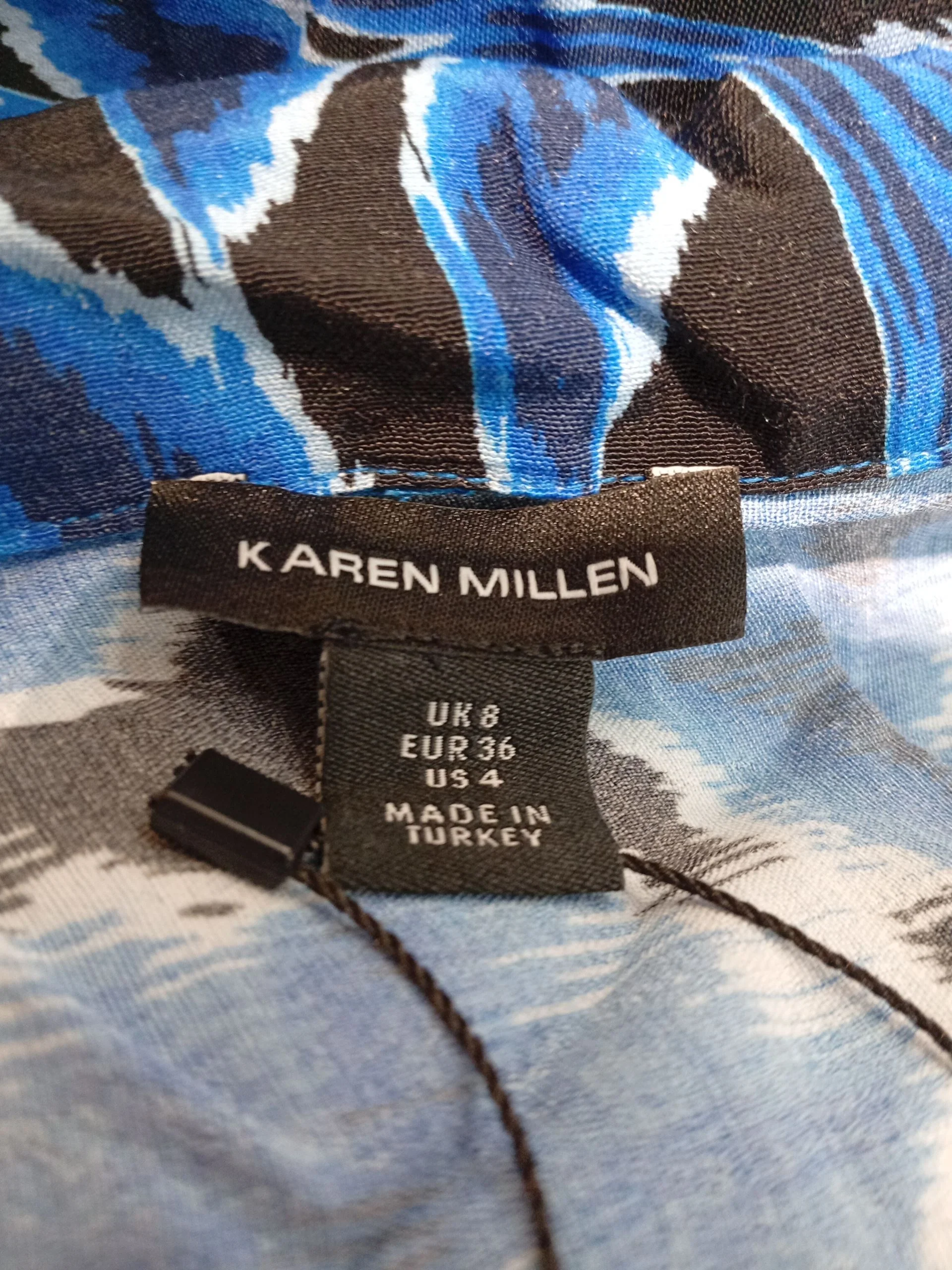 Karen Millen Wrap Maxi Dress UK8 in Blue RRP £89 - Image 4
