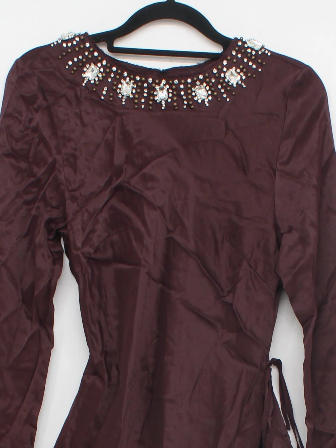 Karen Millen Wrap Maxi Dress UK8 in Brown RRP £229 - Image 3