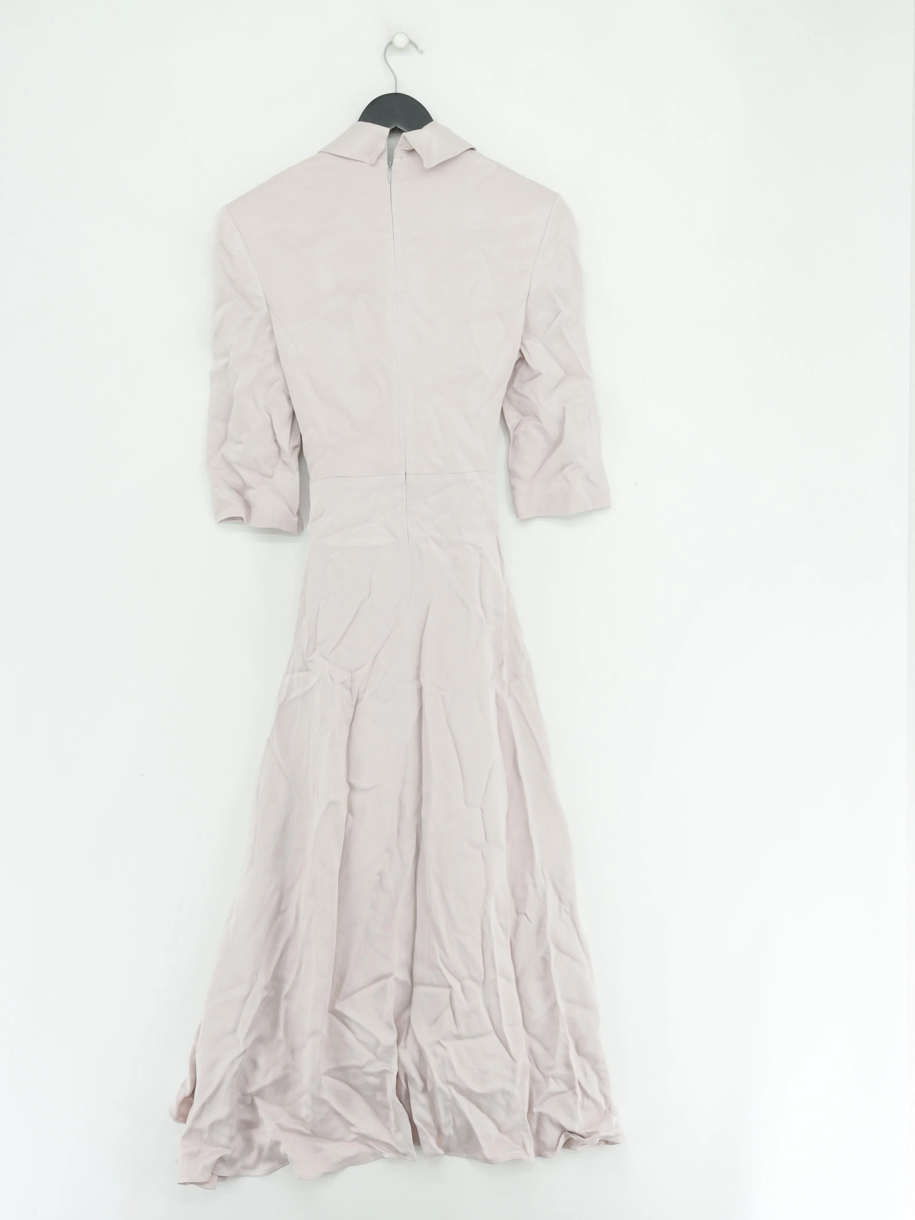 Karen Millen Wrap Maxi Dress UK8 in Silver RRP £229 - Image 2