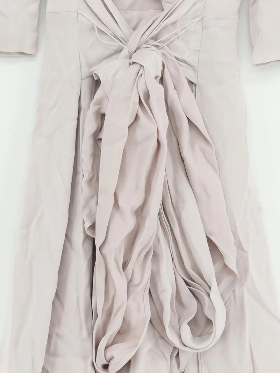 Karen Millen Wrap Maxi Dress UK8 in Silver RRP £229 - Image 3