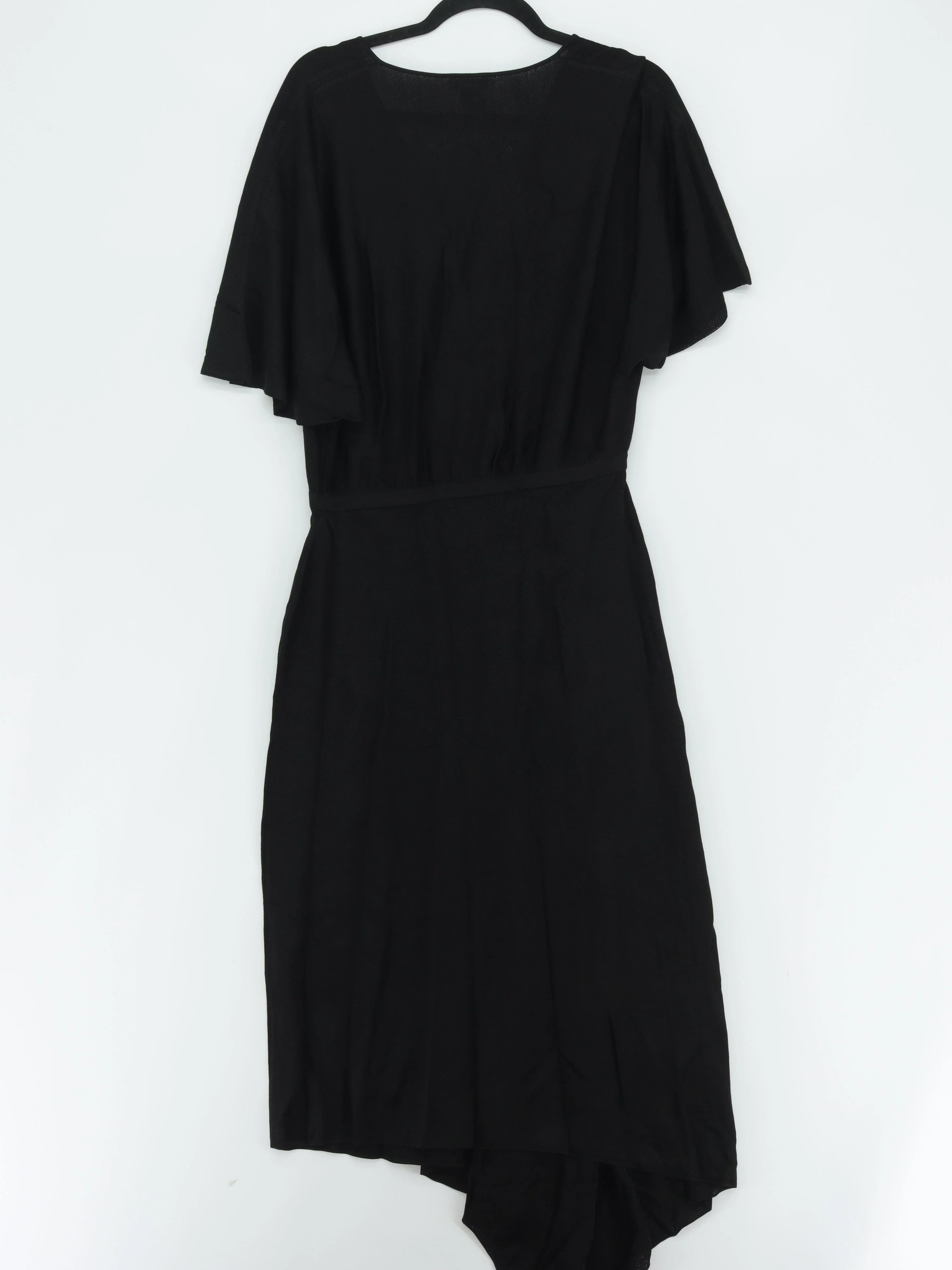 Karen Millen Wrap Midi Dress M in Black RRP £149 - Image 3