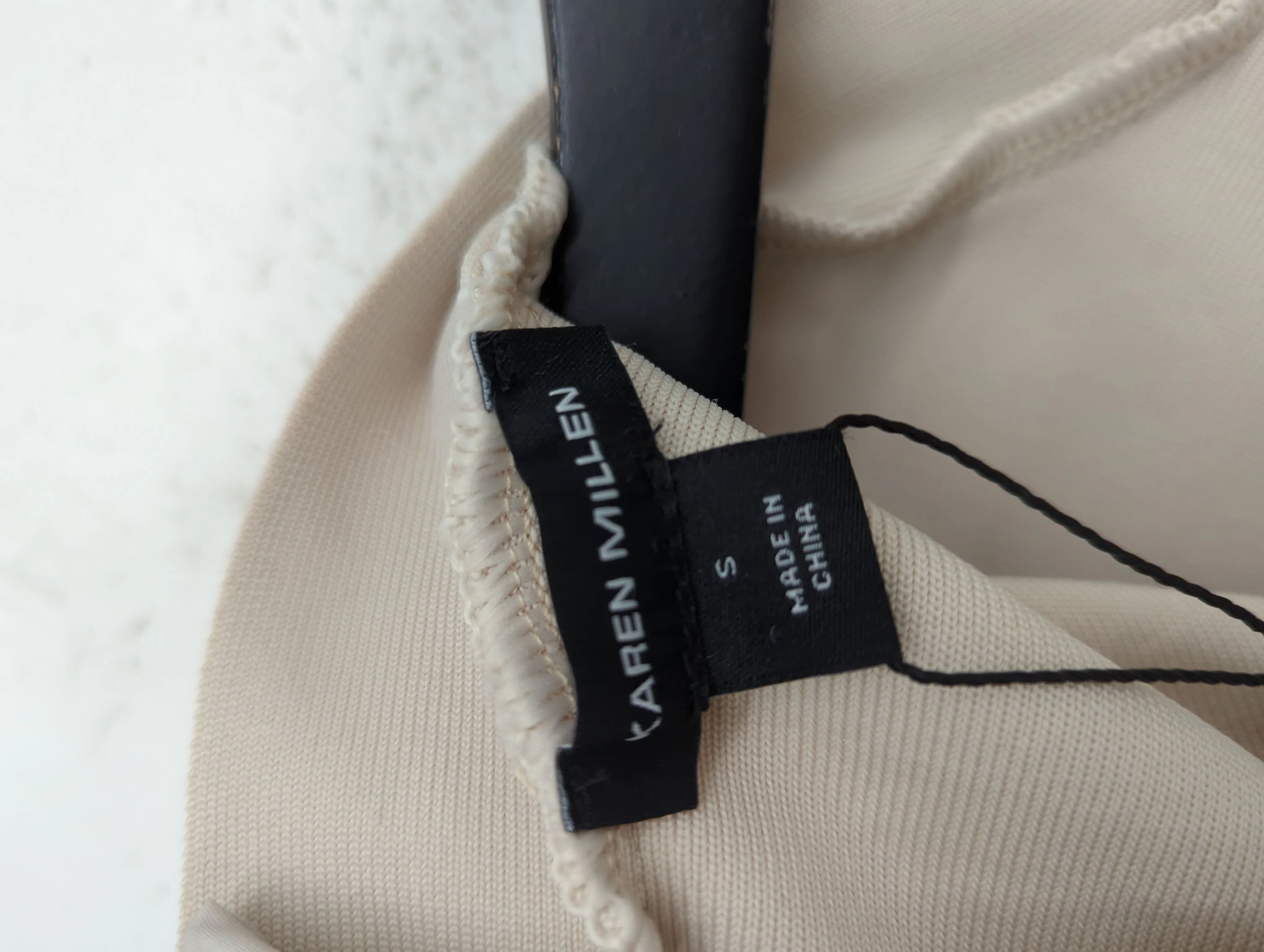 Karen Millen Wrap Midi Dress S in Cream RRP £99 - Image 6