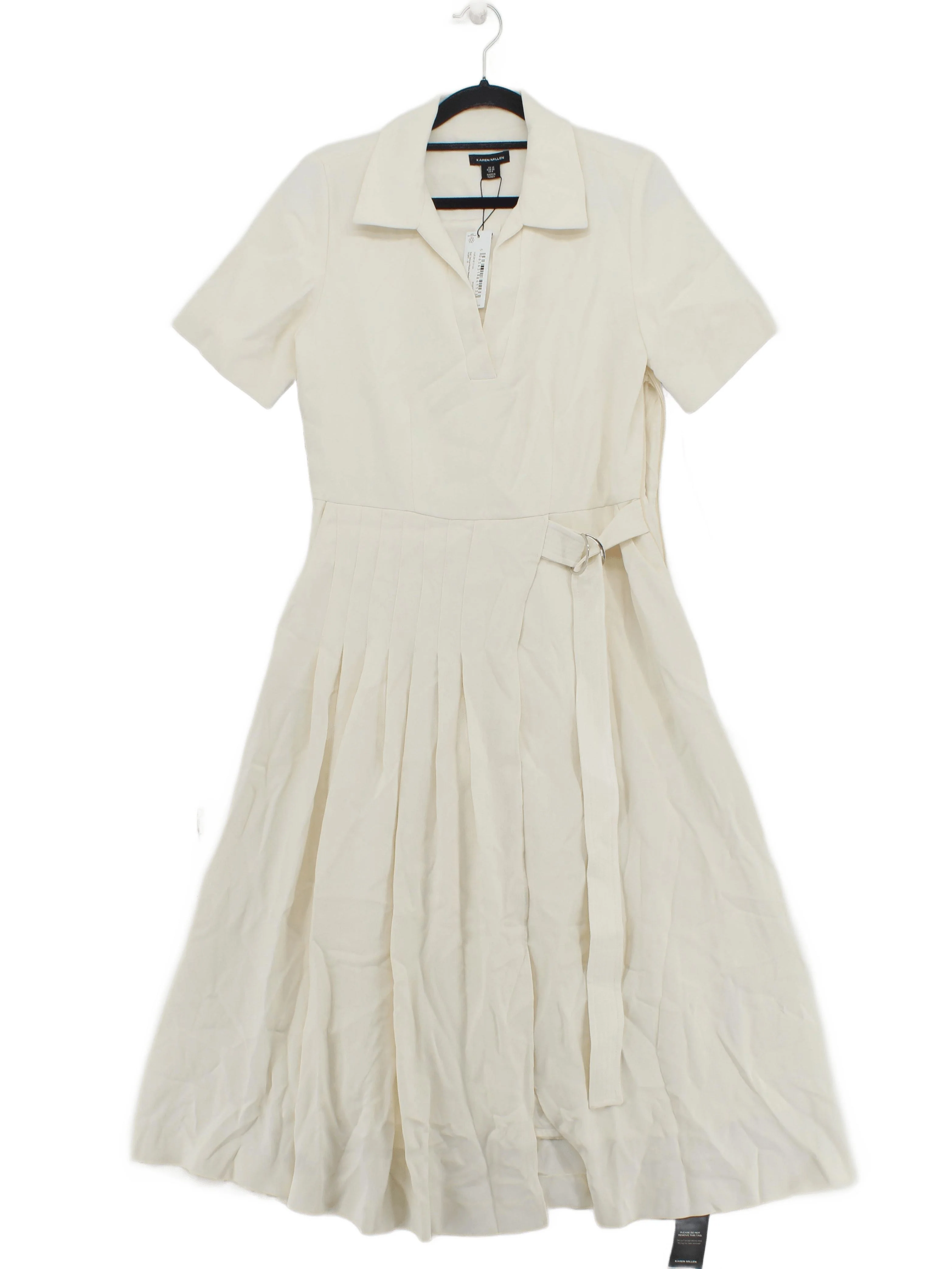 Karen Millen Wrap Midi Dress UK10 in Cream RRP £219 - Image 2