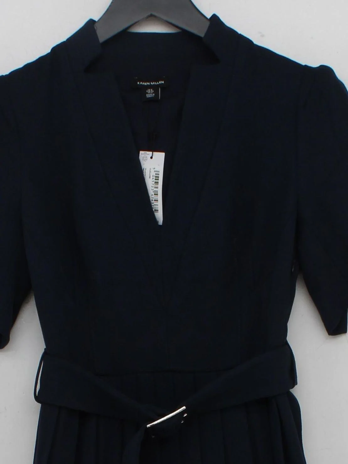 Karen Millen Wrap Midi Dress UK8 in Blue RRP £219 - Image 3