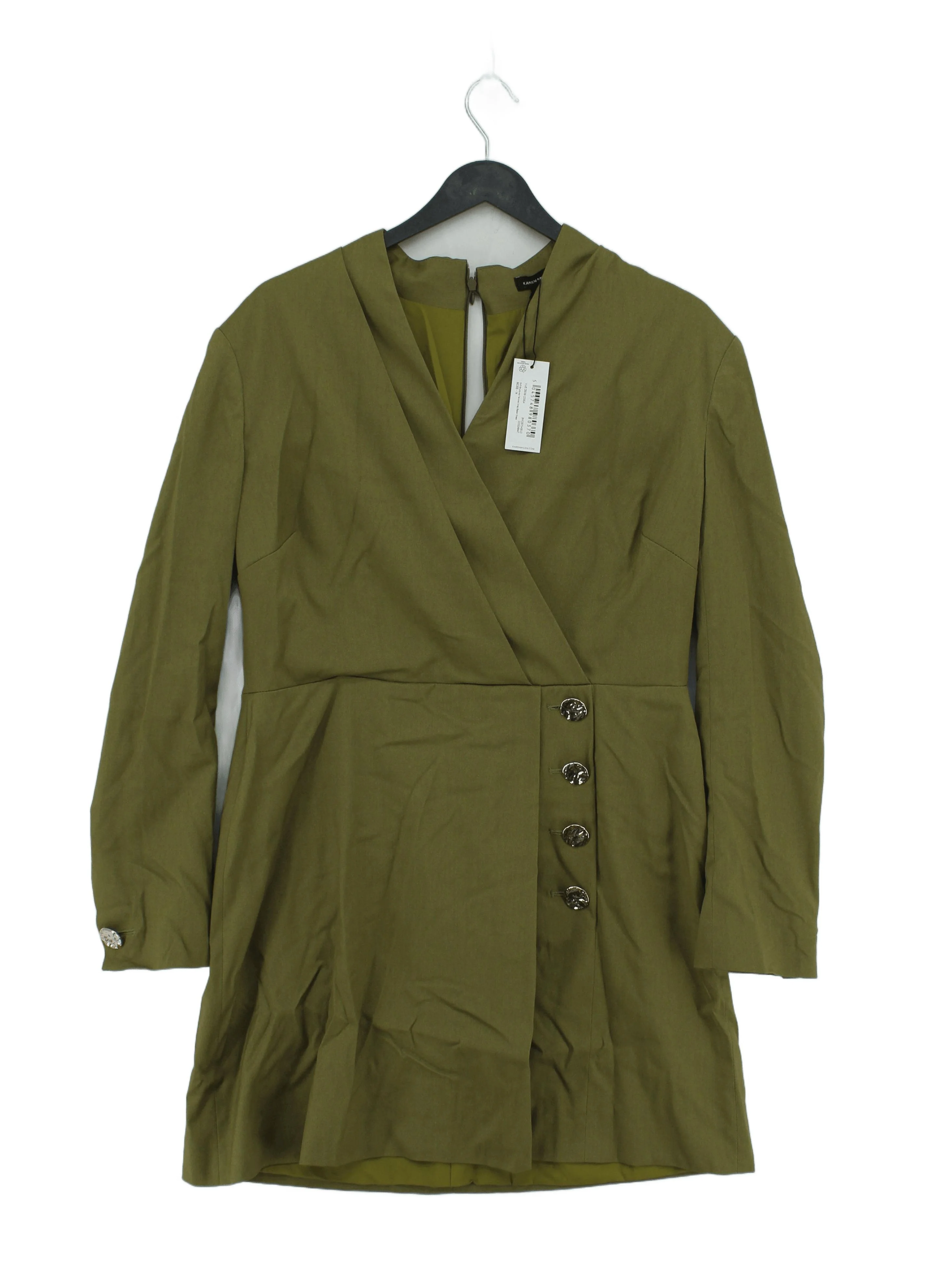 Karen Millen Wrap Mini Dress UK14 in Green RRP £249