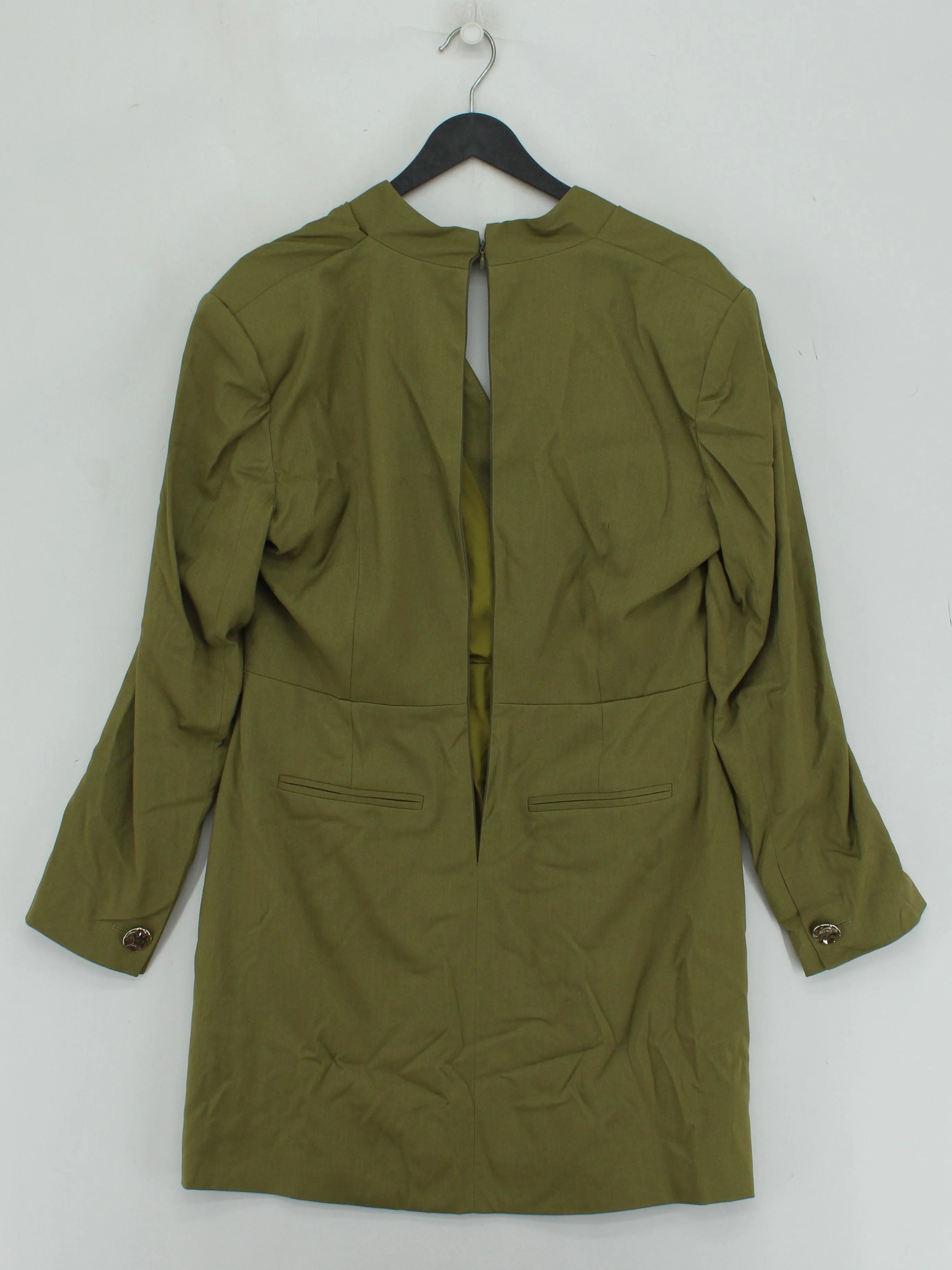 Karen Millen Wrap Mini Dress UK14 in Green RRP £249 - Image 2