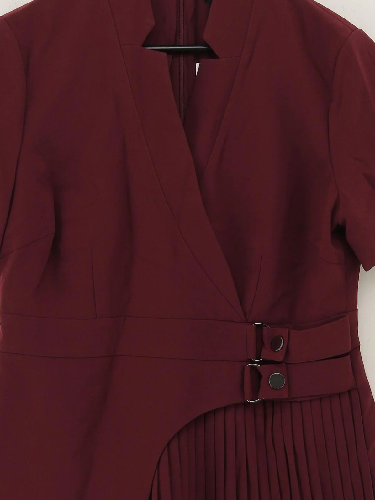 Karen Millen Wrap Mini Dress UK14 in Red RRP £189 - Image 3