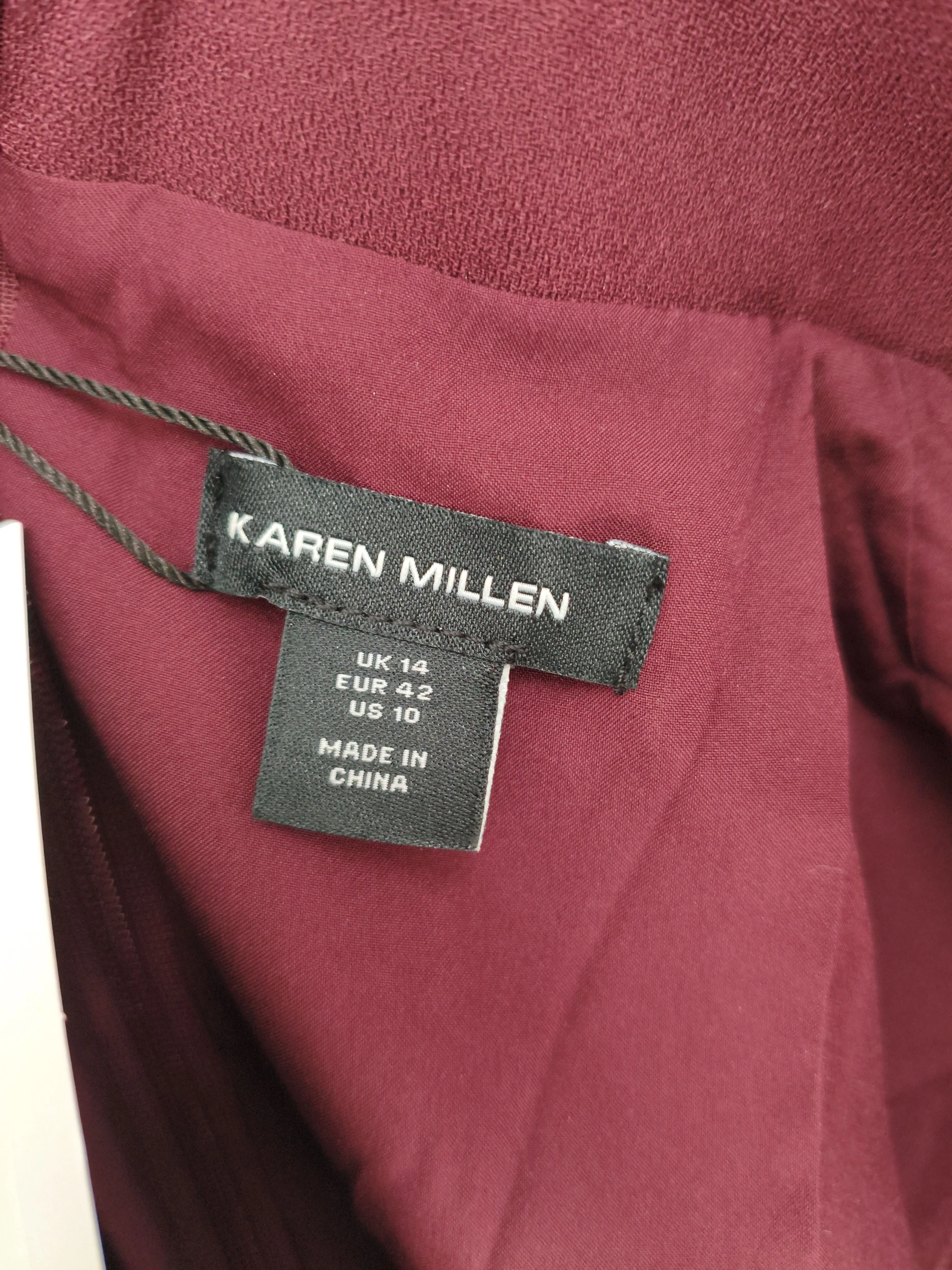 Karen Millen Wrap Mini Dress UK14 in Red RRP £189 - Image 5