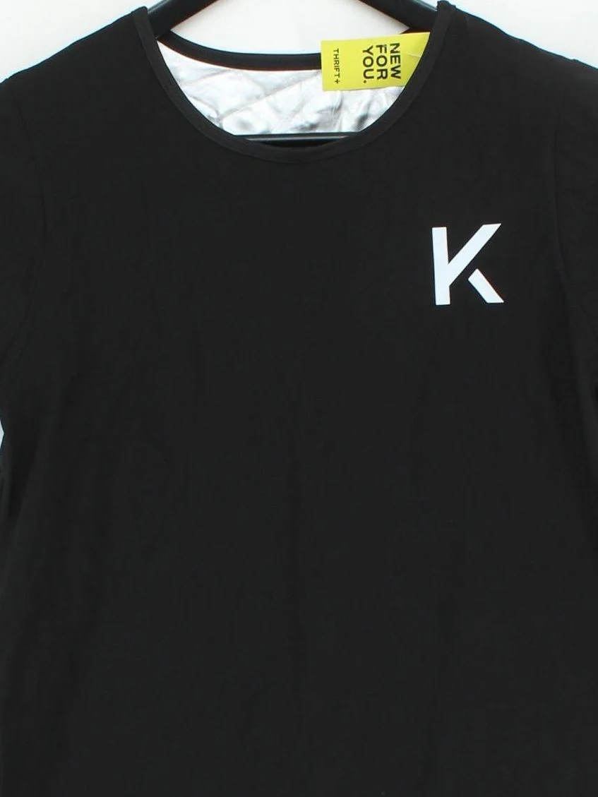 KARL LAGERFELD Men's T-Shirt S Black Polyester with Spandex, Polyamide Basic - Image 3