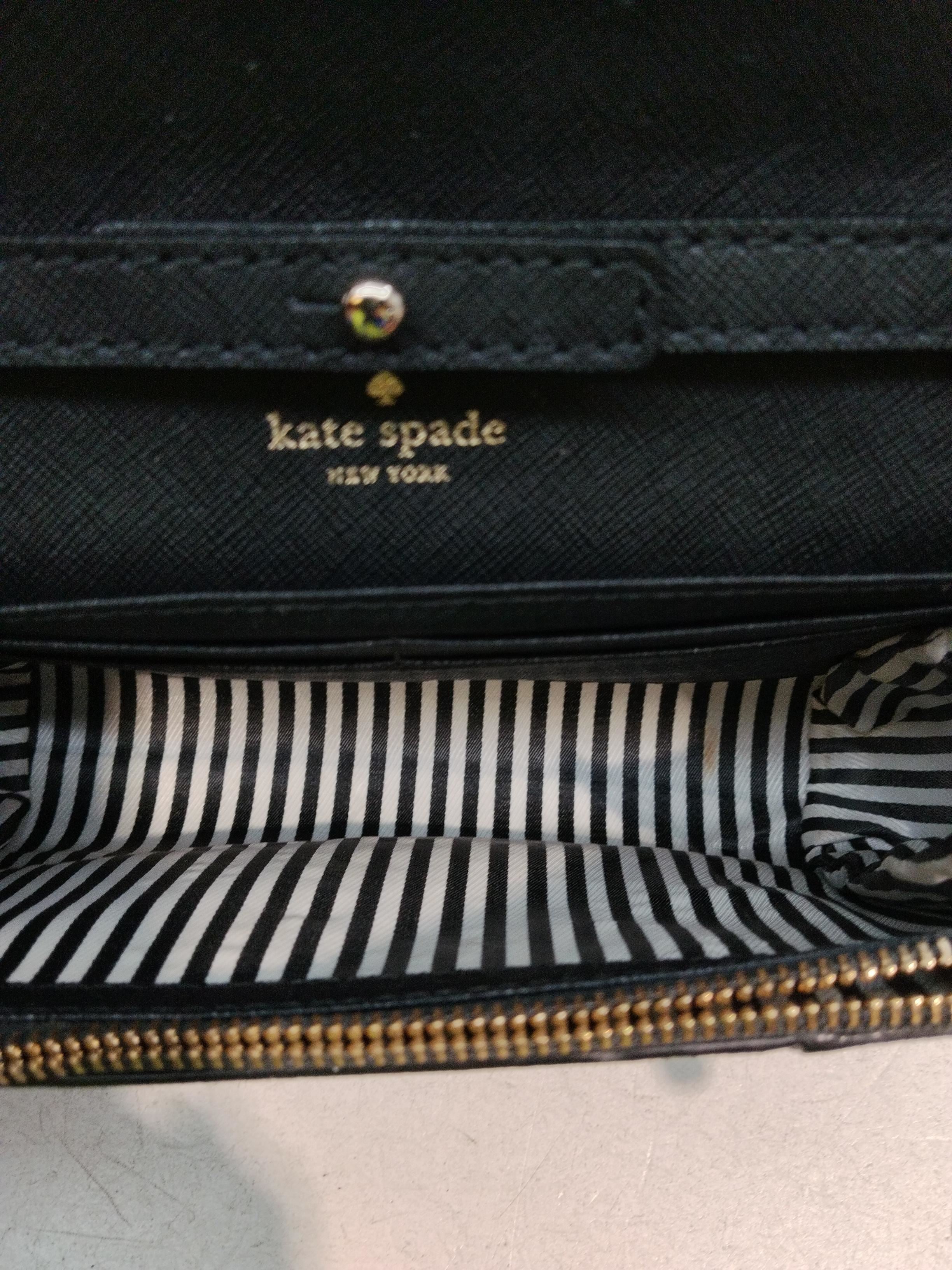 Kate Spade Women's Bag Black Striped 100% Faux Leather Crossbody - Image 4
