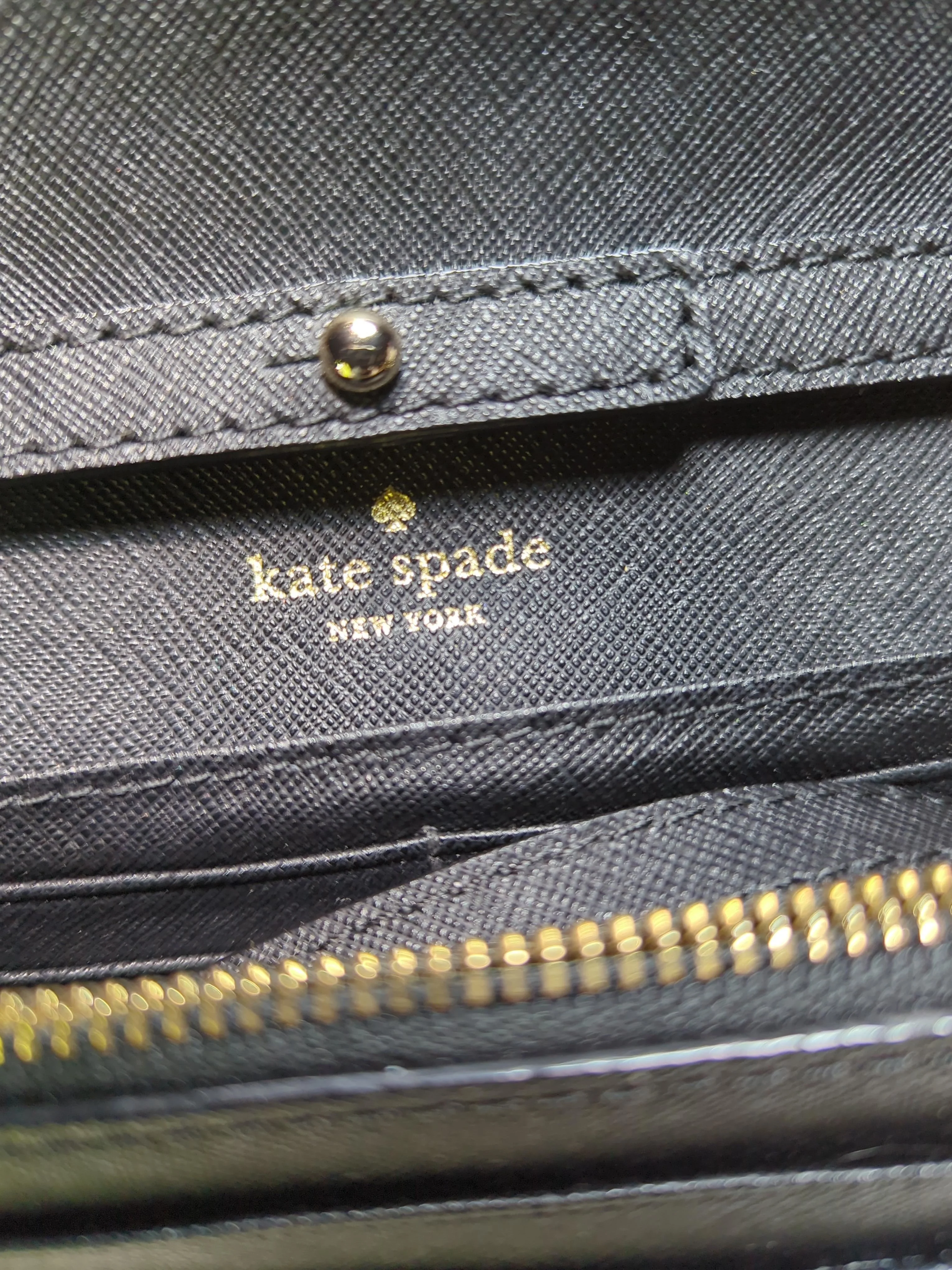 Kate Spade Women's Bag Black Striped 100% Faux Leather Crossbody - Image 5