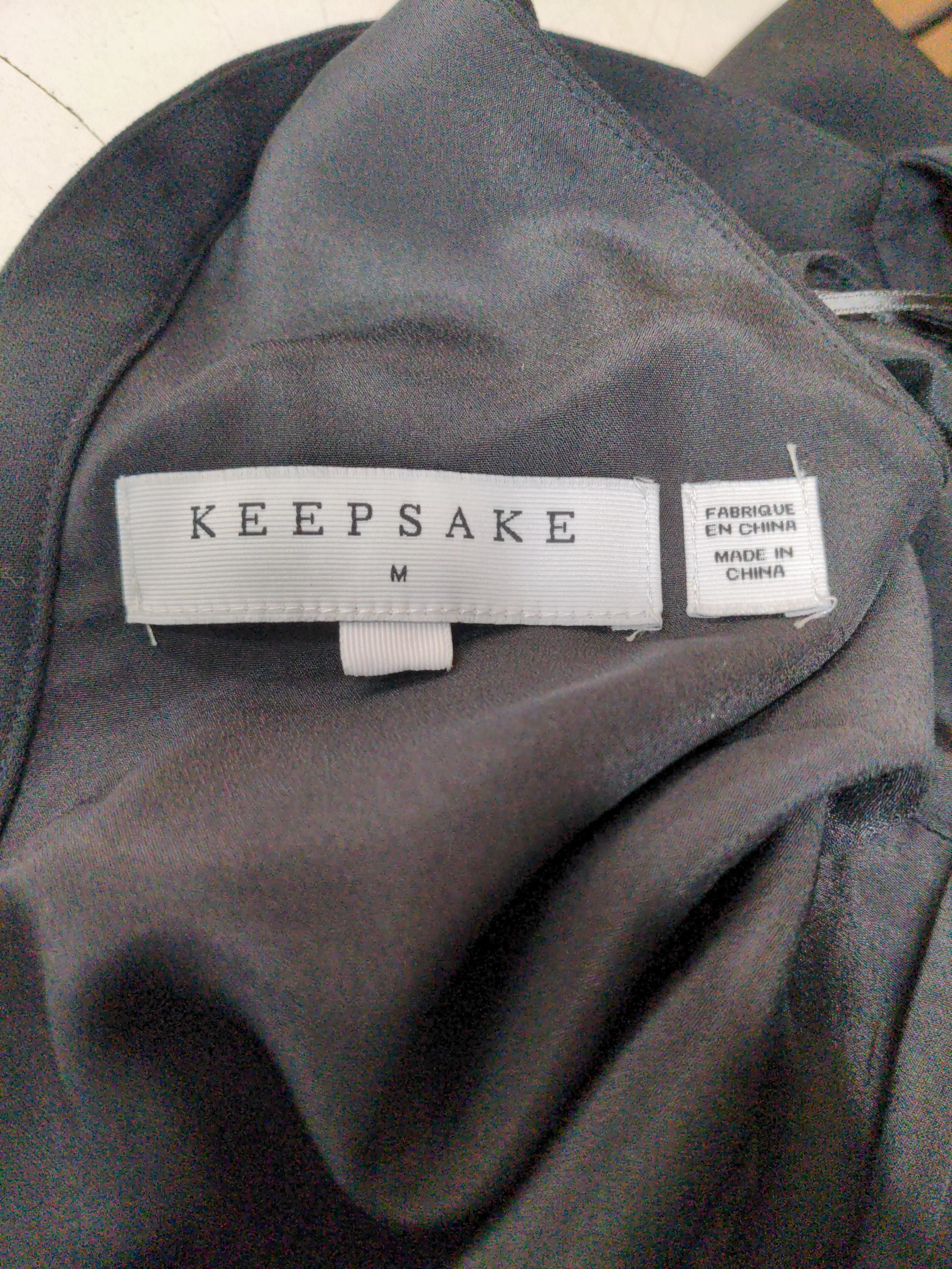 Keepsake Wrap Midi Dress M in Black - Image 5