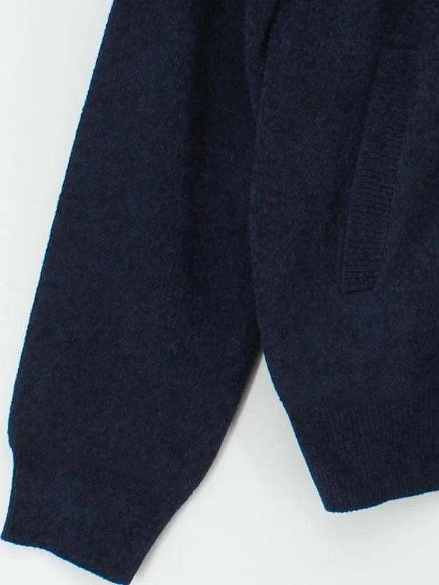 Kensington Men's Jumper M Blue 100% Polyester High Neck Pullover - Image 4