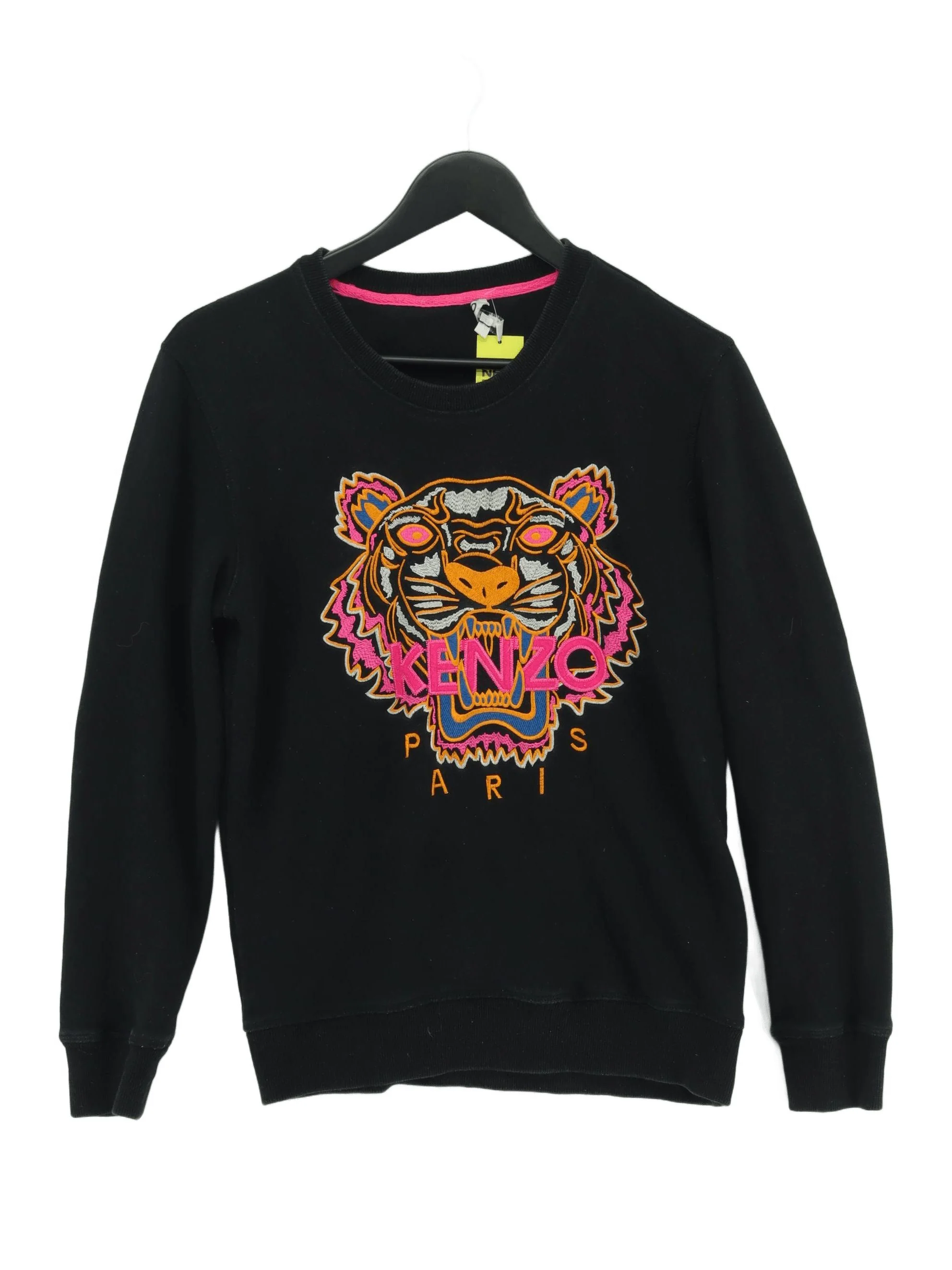 Kenzo Men's Hoodie L Black Graphic 100% Cotton Pullover