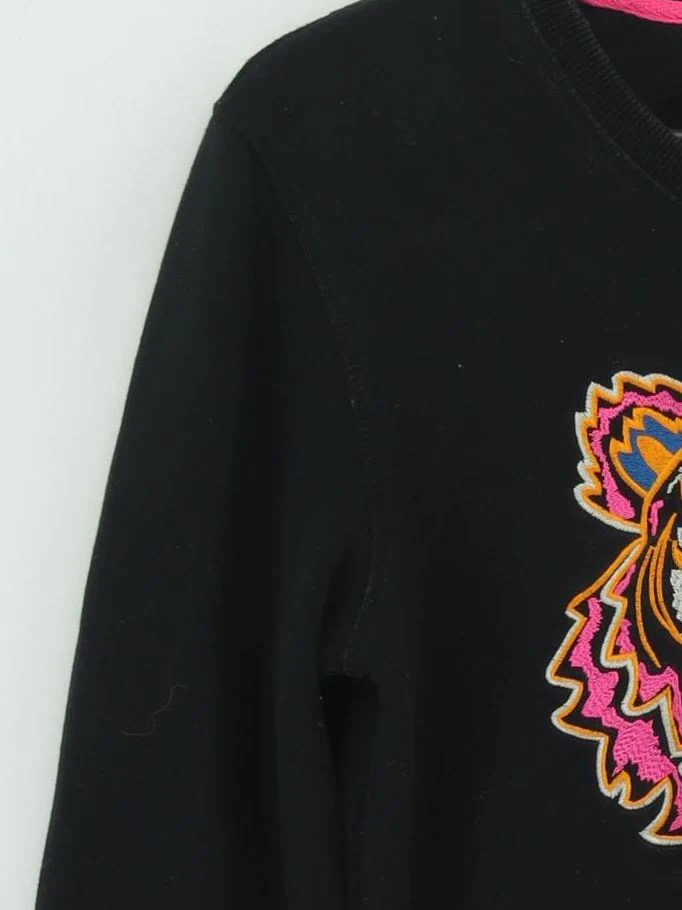 Kenzo Men's Hoodie L Black Graphic 100% Cotton Pullover - Image 4