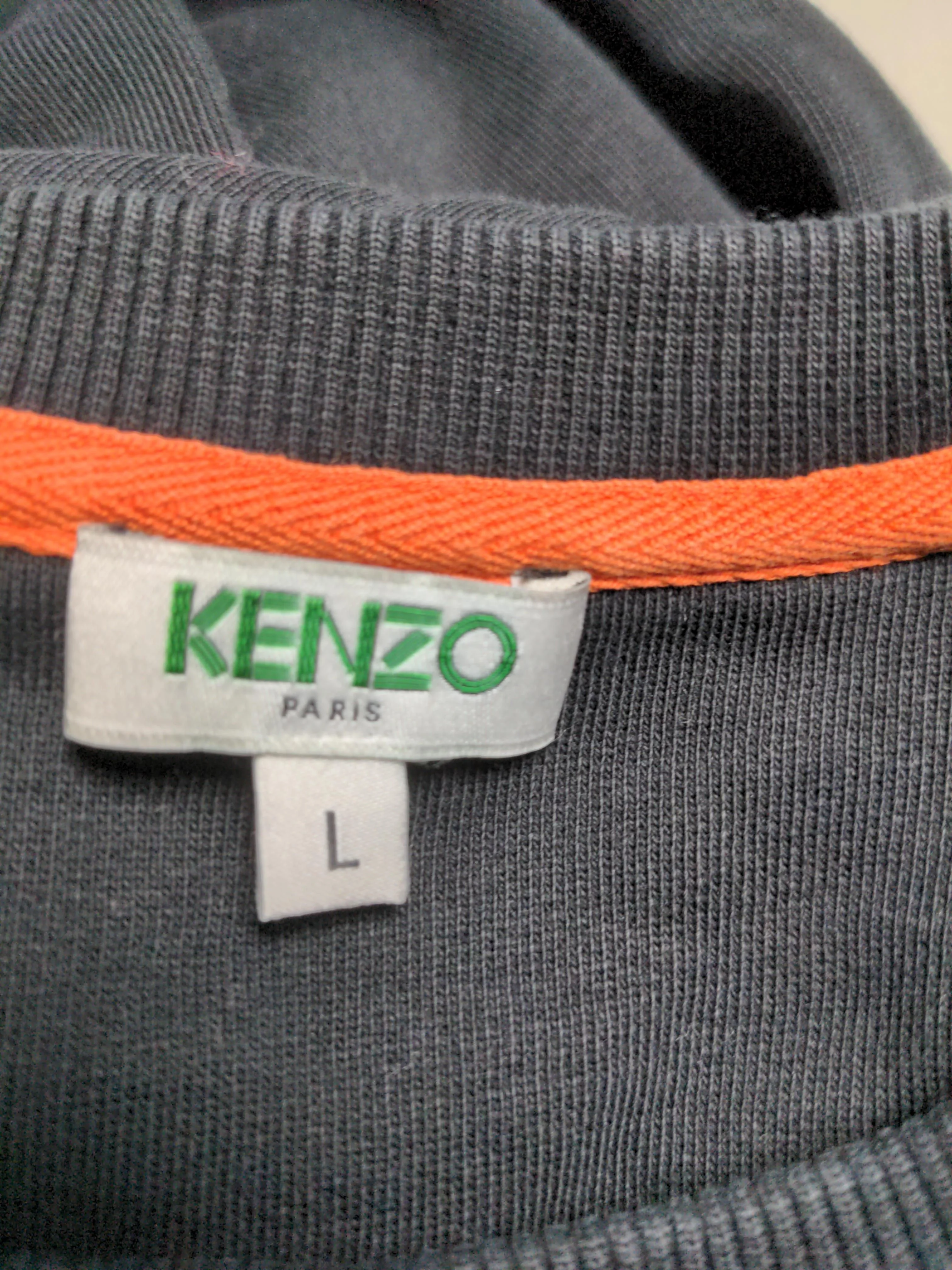 Kenzo Women's Jumper L Black Graphic 100% Cotton Crew Neck Pullover - Image 6