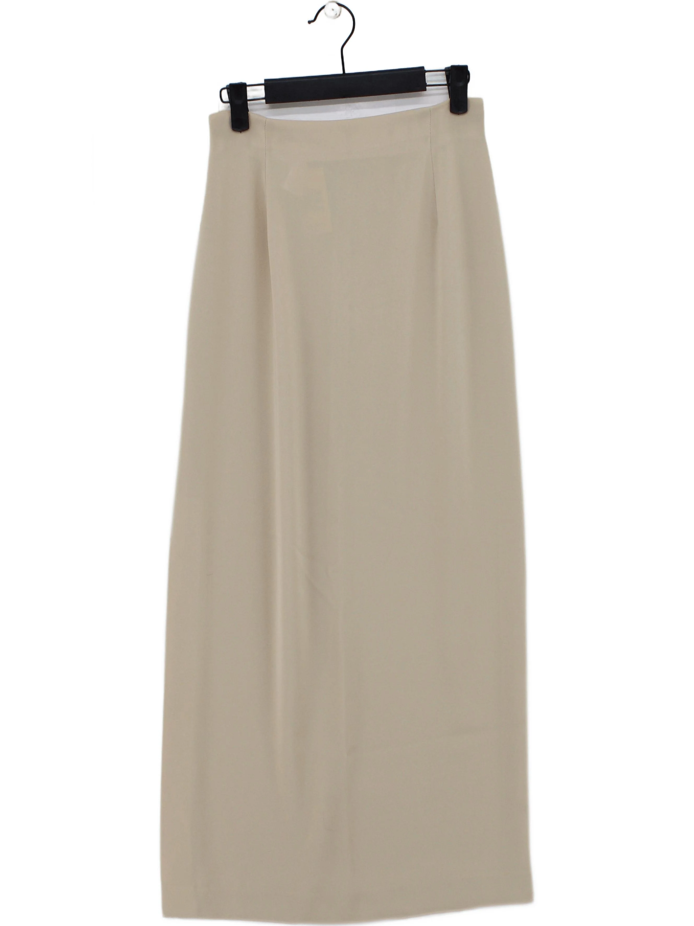 Kenzo Women's Maxi Skirt UK 10 Cream 100% Polyester Long Maxi