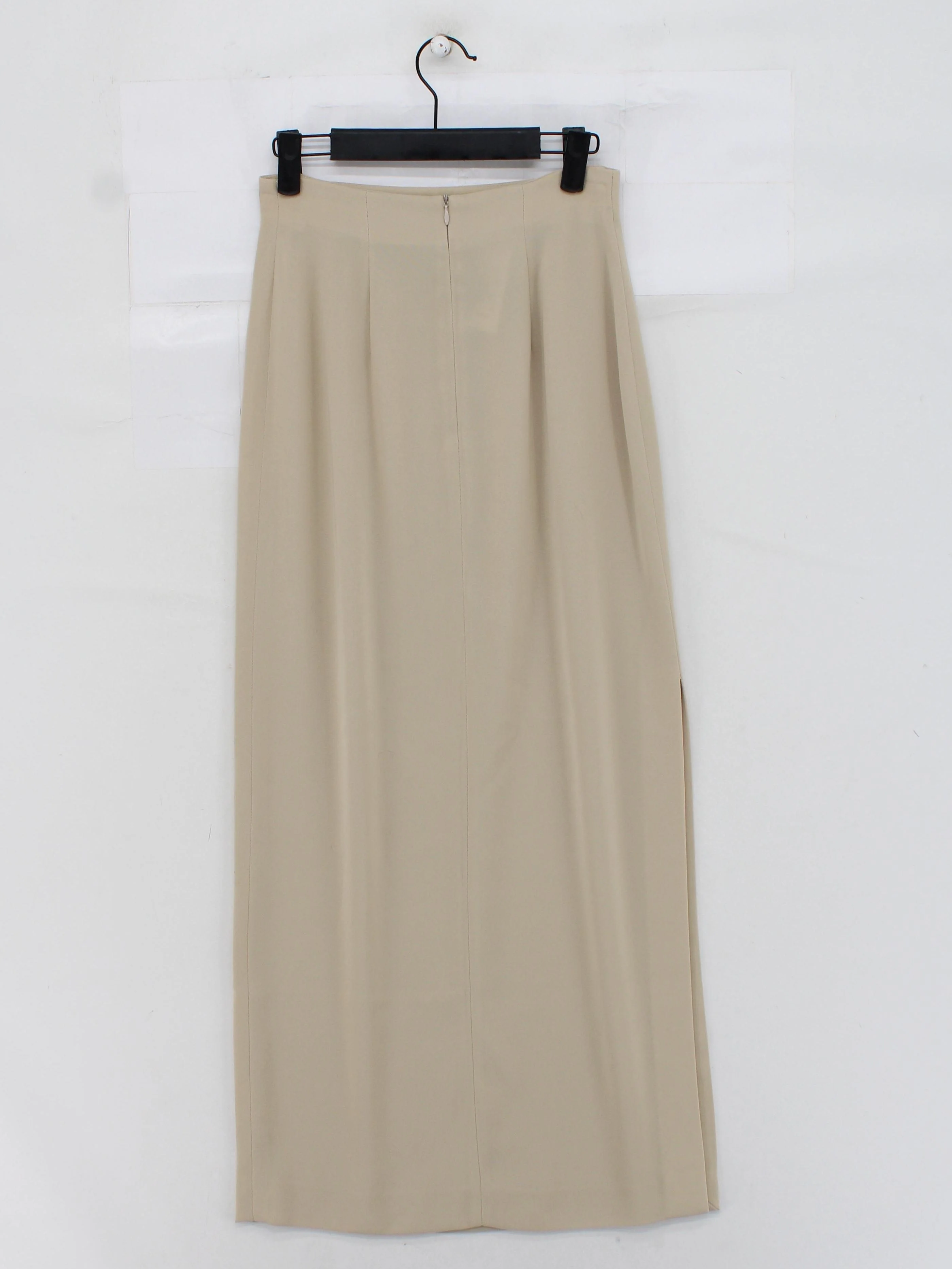 Kenzo Women's Maxi Skirt UK 10 Cream 100% Polyester Long Maxi - Image 2