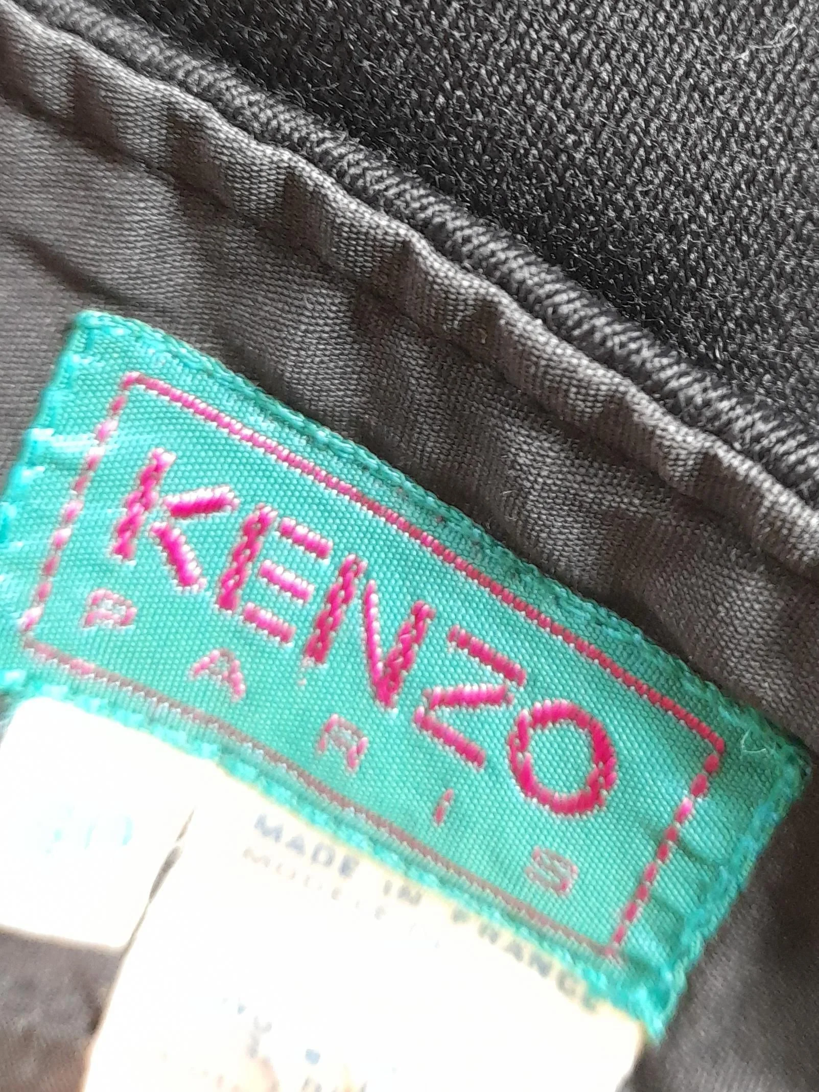 Kenzo Women's Midi Skirt UK 12 Black Wool with Cotton, Acetate Straight & Pencil - Image 5