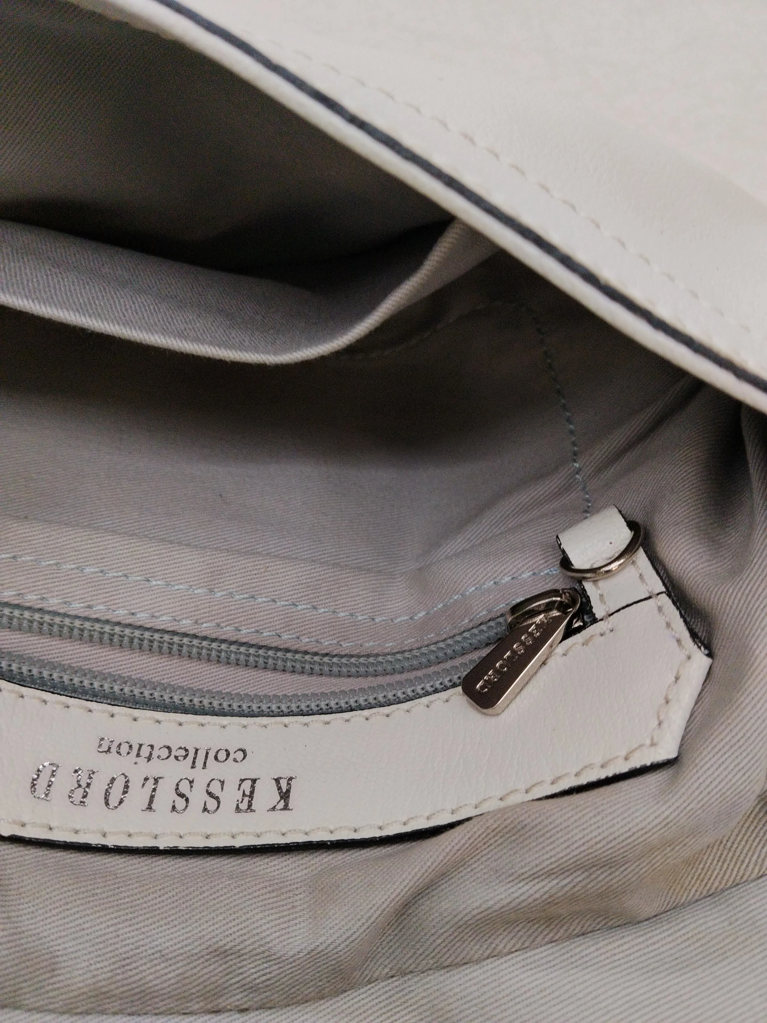 Kesslord Women's Bag White 100% Leather Shoulder Bag - Image 4