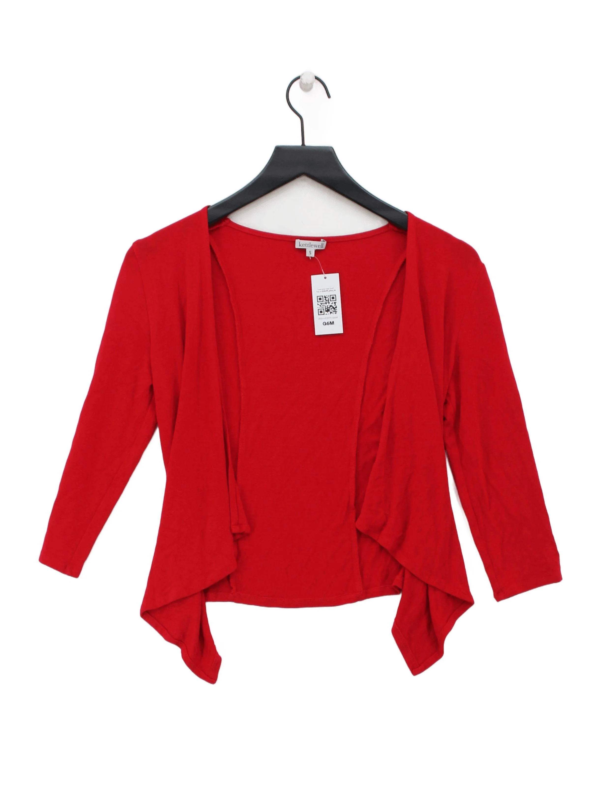 Kettlewell Women's Cardigan S Red Viscose with Elastane V-Neck Cardigan