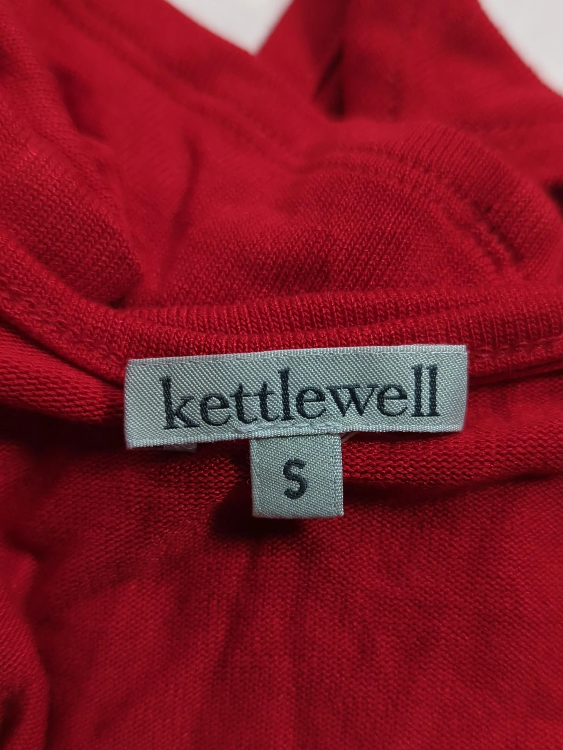 Kettlewell Women's Cardigan S Red Viscose with Elastane V-Neck Cardigan - Image 5