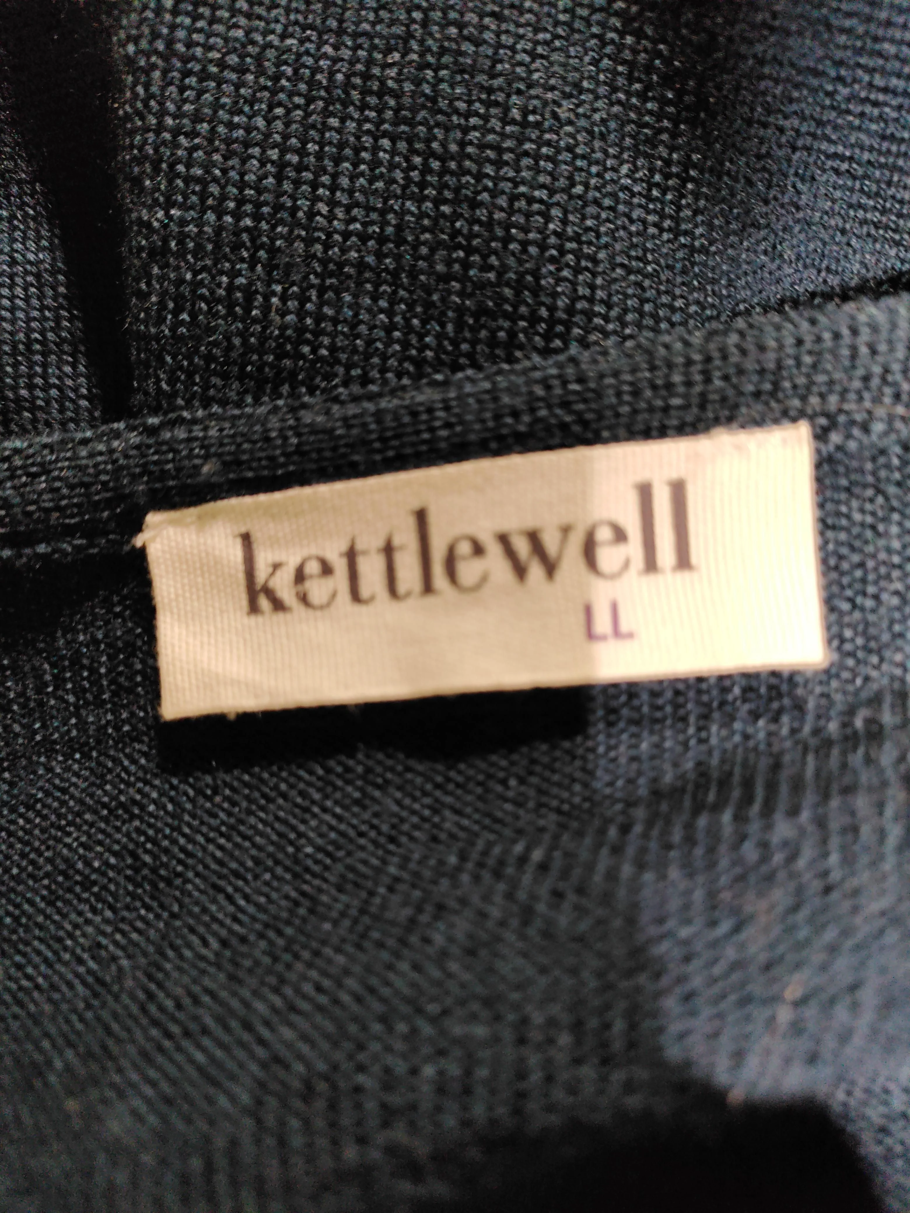 Kettlewell Women's Cardigan XXL Blue 100% Wool Round Neck Cardigan - Image 5
