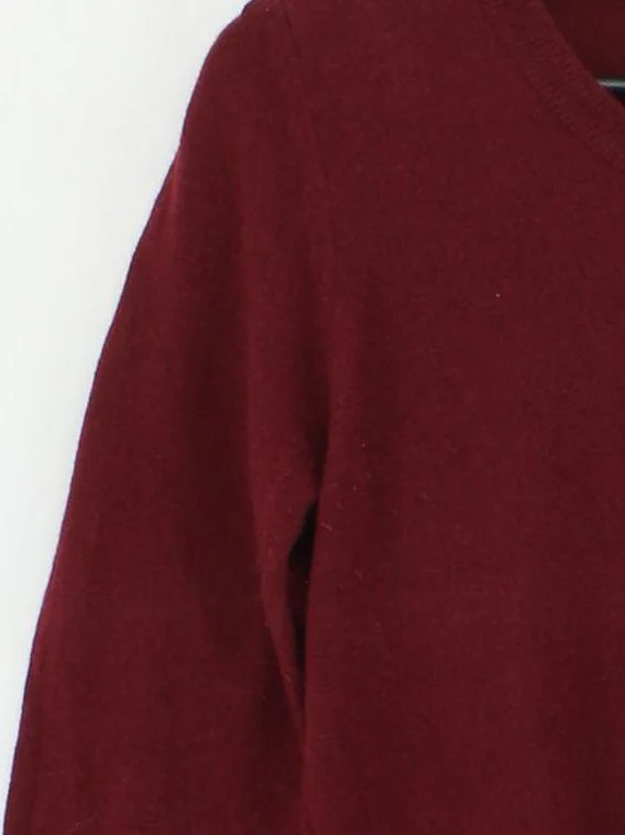Kettlewell Women's Jumper M Red Wool with Cashmere Crew Neck Pullover - Image 4
