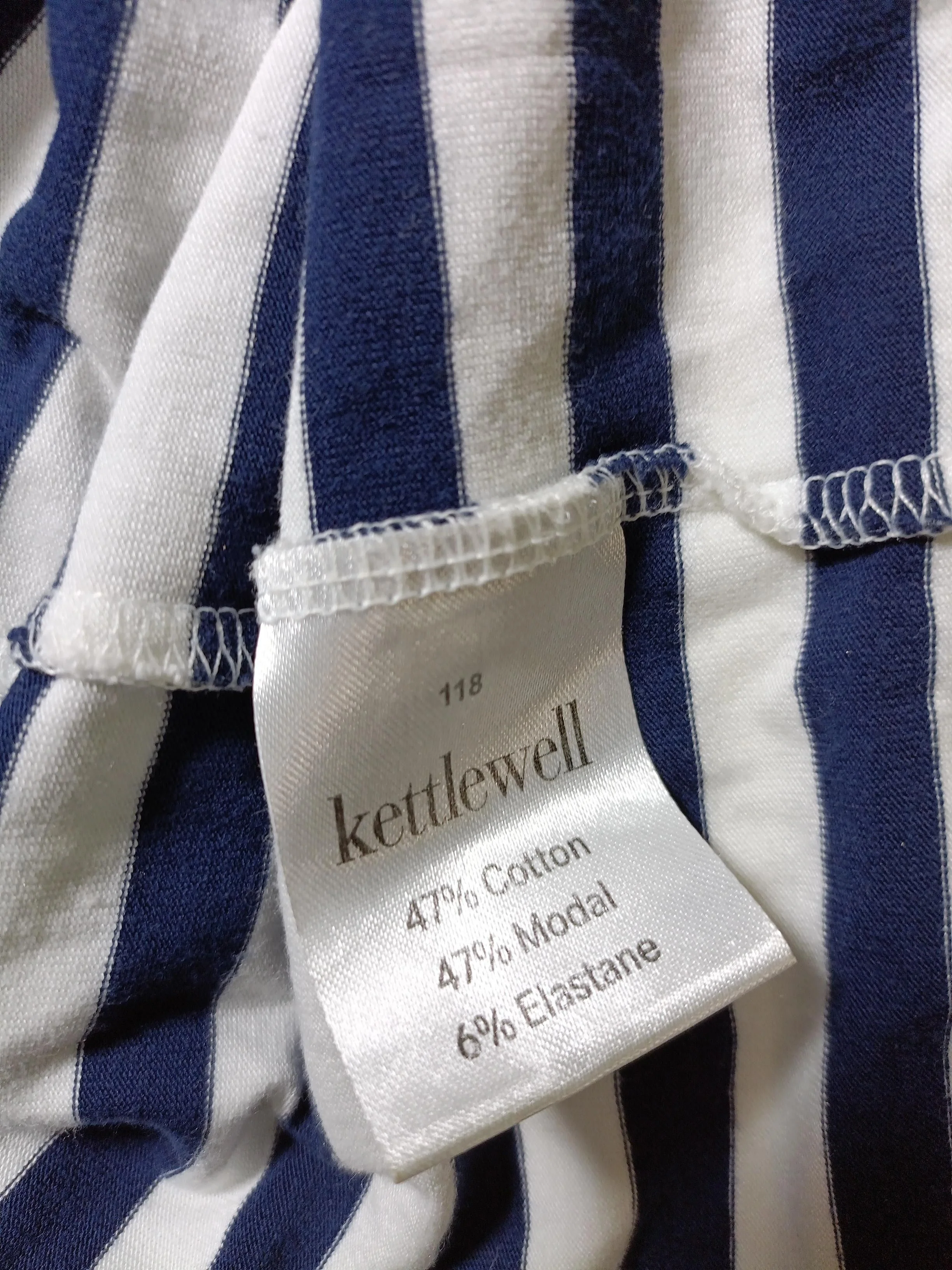 Kettlewell Women's Midi Skirt M Blue Cotton with Lyocell Modal, Elastane Pleated - Image 6