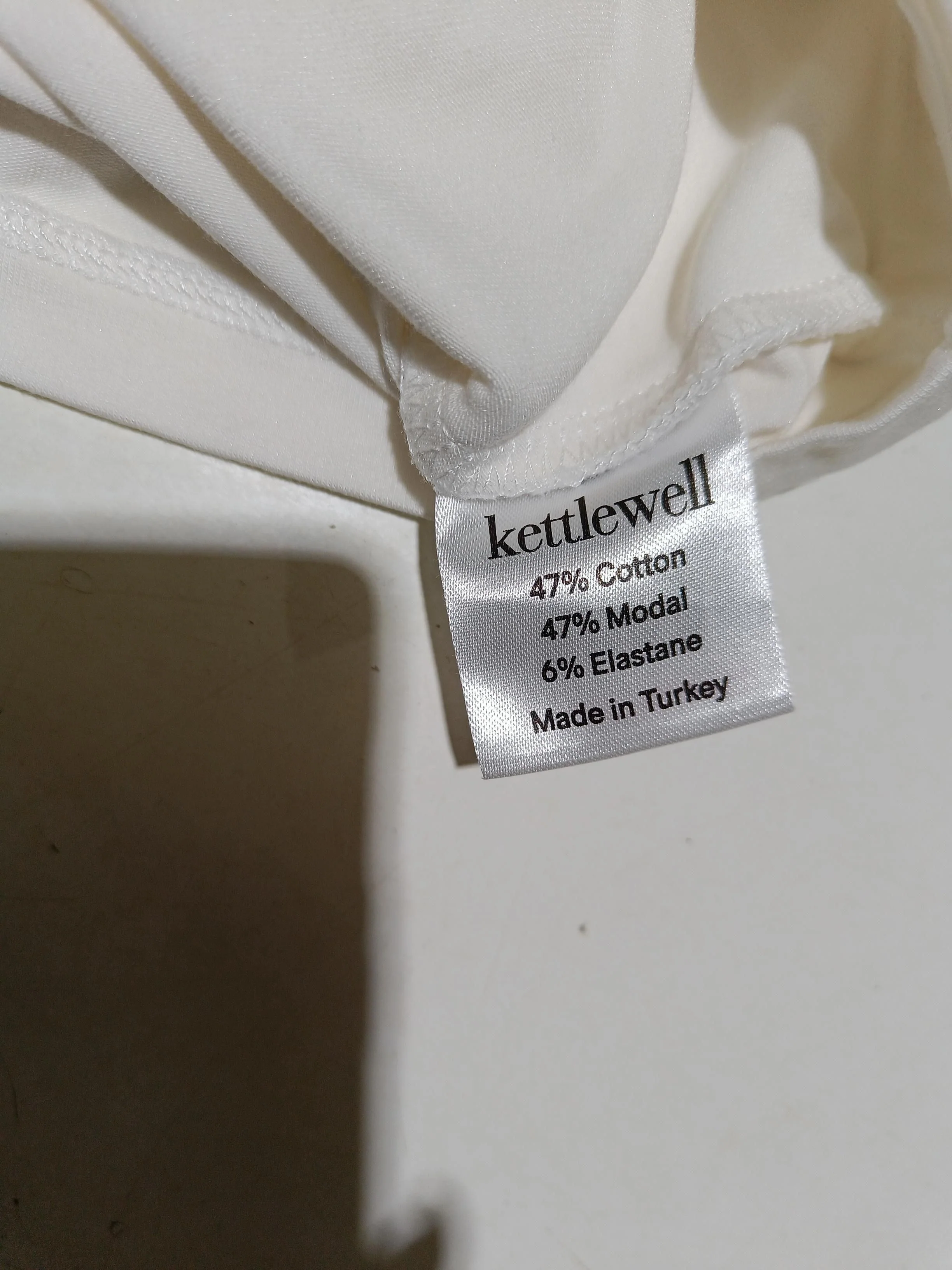 Kettlewell Women's T-Shirt M Cream Cotton with Lyocell Modal, Elastane Basic - Image 6