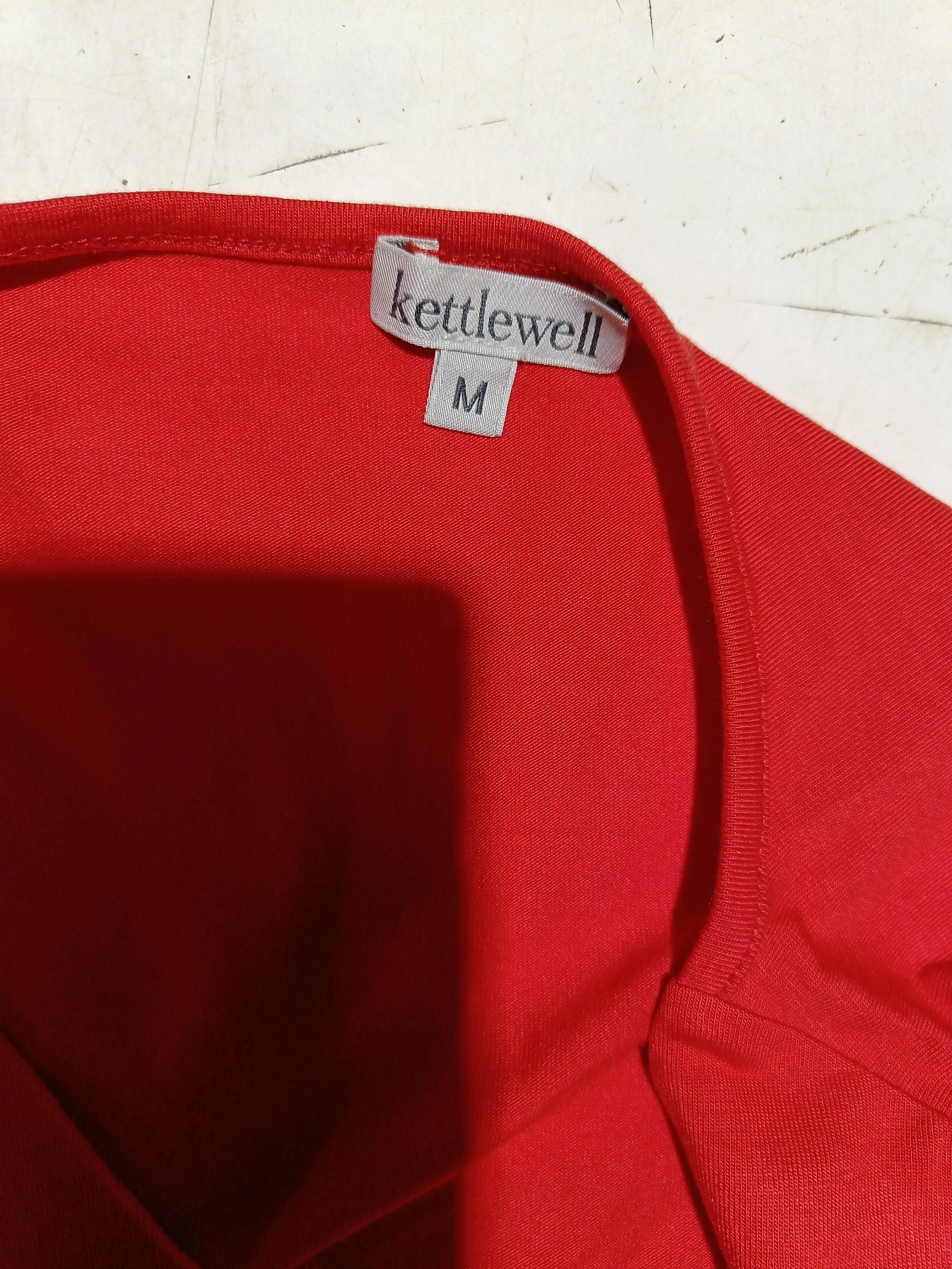 Kettlewell Women's T-Shirt M Red Cotton with Lyocell Modal, Elastane Basic - Image 5