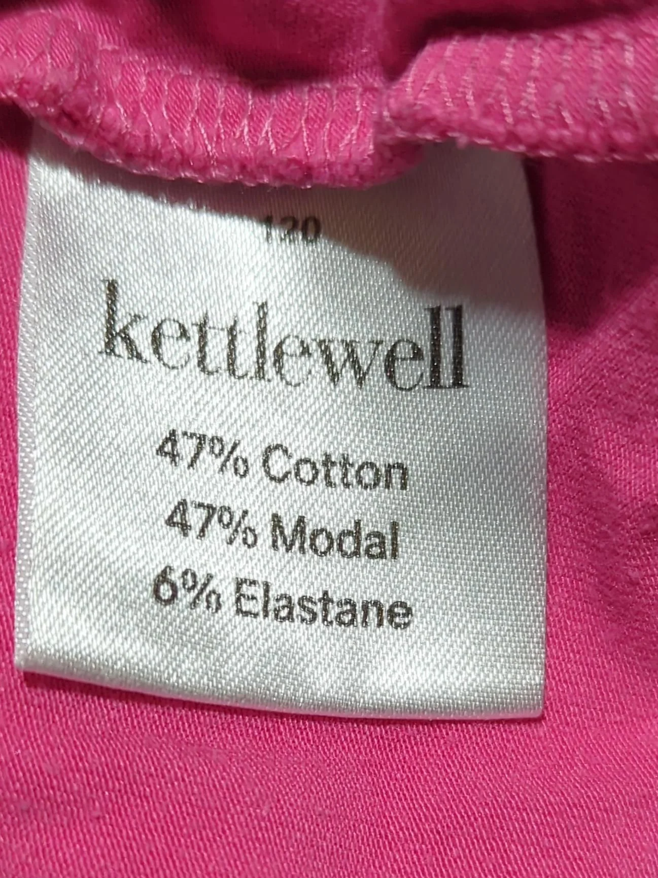 Kettlewell Women's Top L Pink Cotton with Lyocell Modal, Elastane Jersey - Image 6