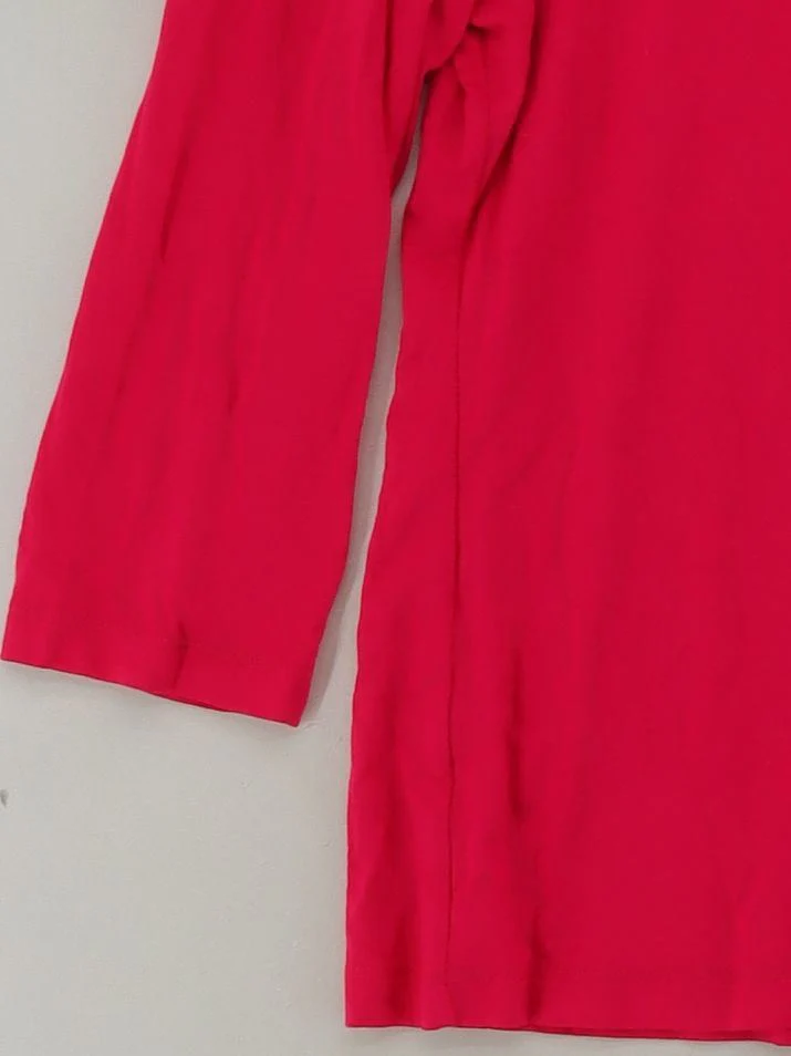 Kettlewell Women's Top M Red Viscose with Elastane 3/4 Sleeve Square Neck Basic - Image 4