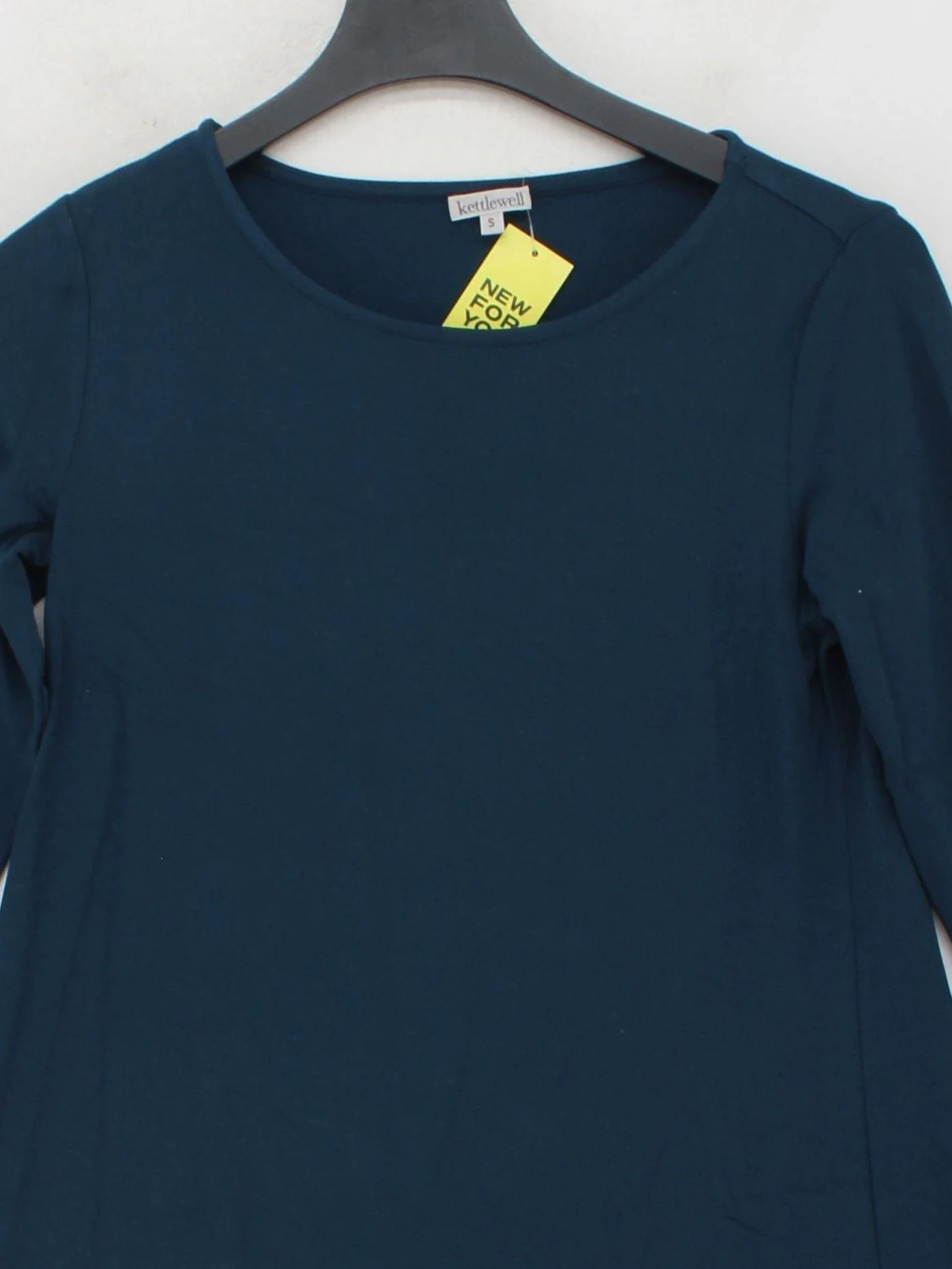 Kettlewell Women's Top S Blue Viscose with Elastane Long Sleeve Round Neck Tunic - Image 3
