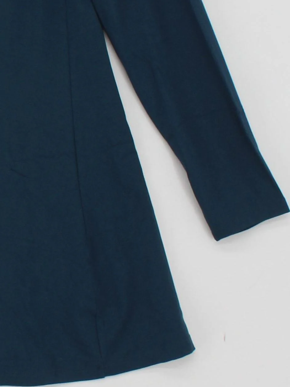 Kettlewell Women's Top S Blue Viscose with Elastane Long Sleeve Round Neck Tunic - Image 4