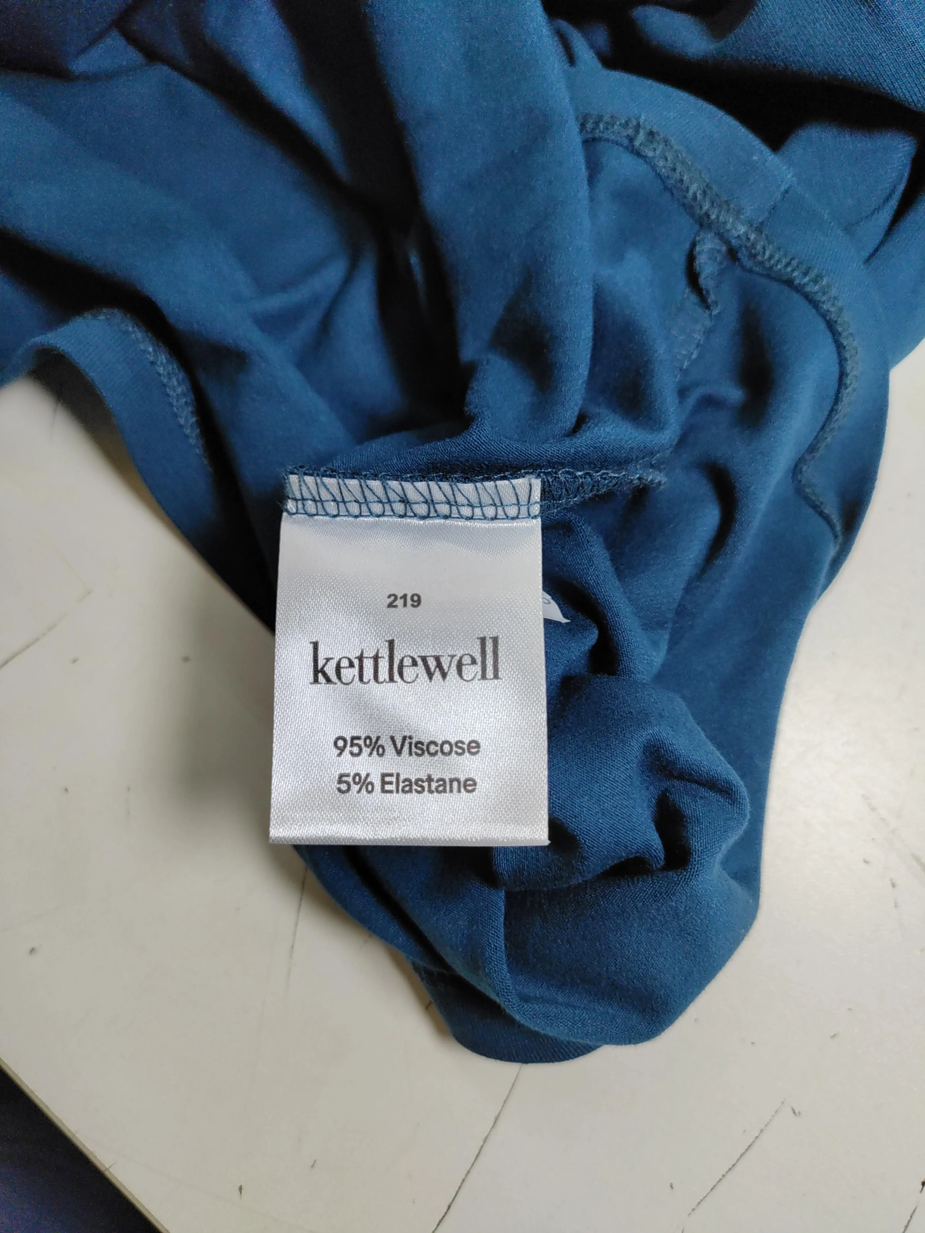 Kettlewell Women's Top S Blue Viscose with Elastane Long Sleeve Round Neck Tunic - Image 6