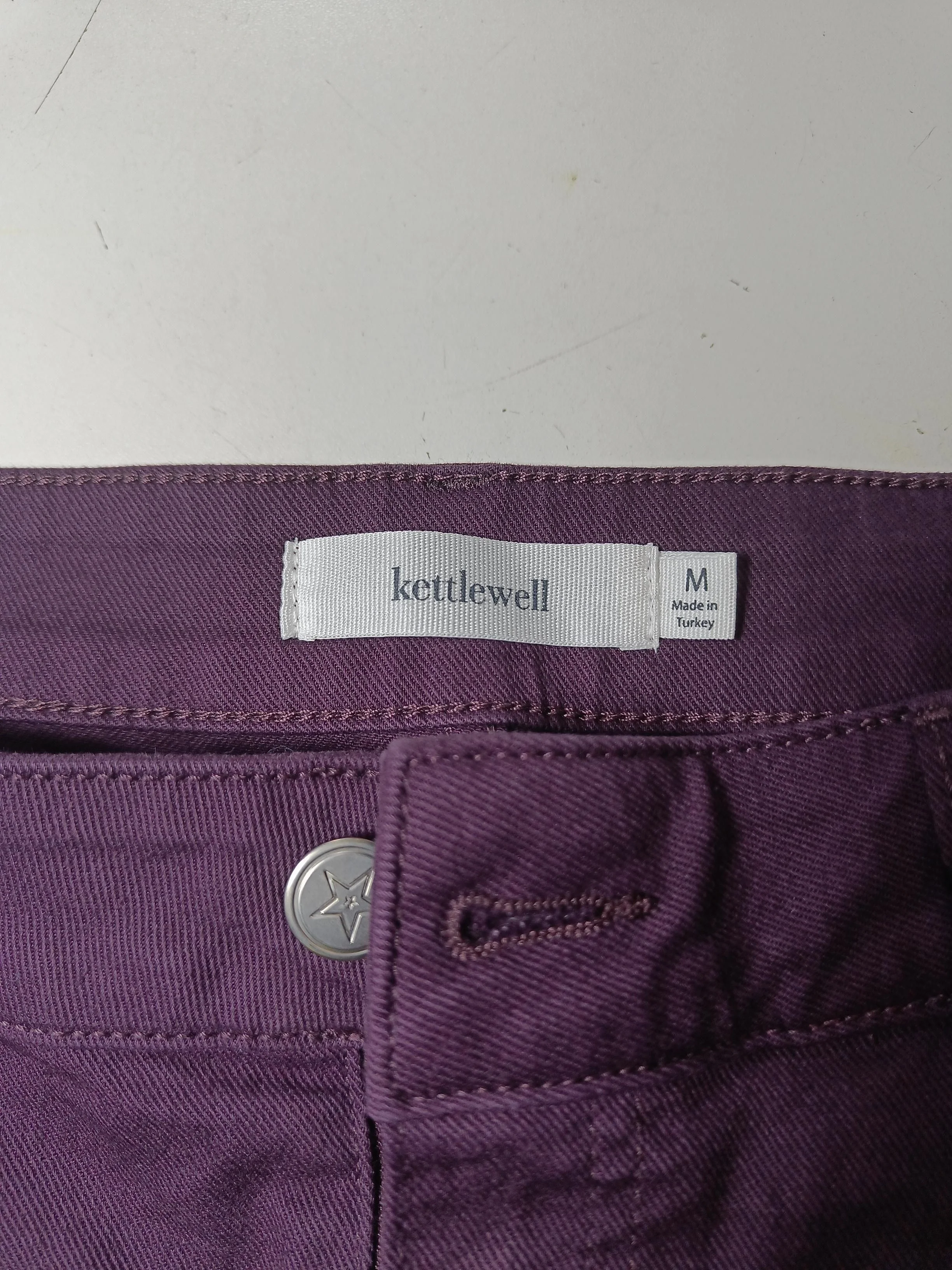 Kettlewell Women's Trousers M Purple Cotton with Elastane Tapered Cropped - Image 5