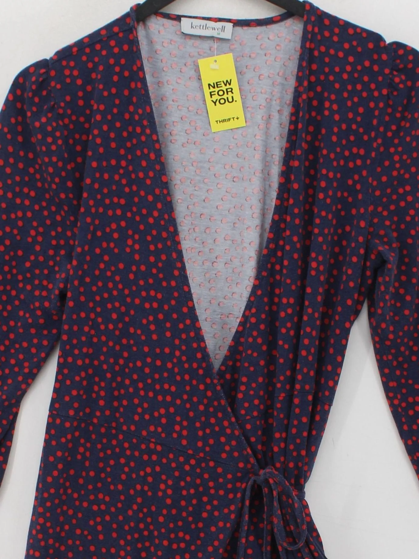 kettlewell Wrap Midi Dress M in Blue - Image 3