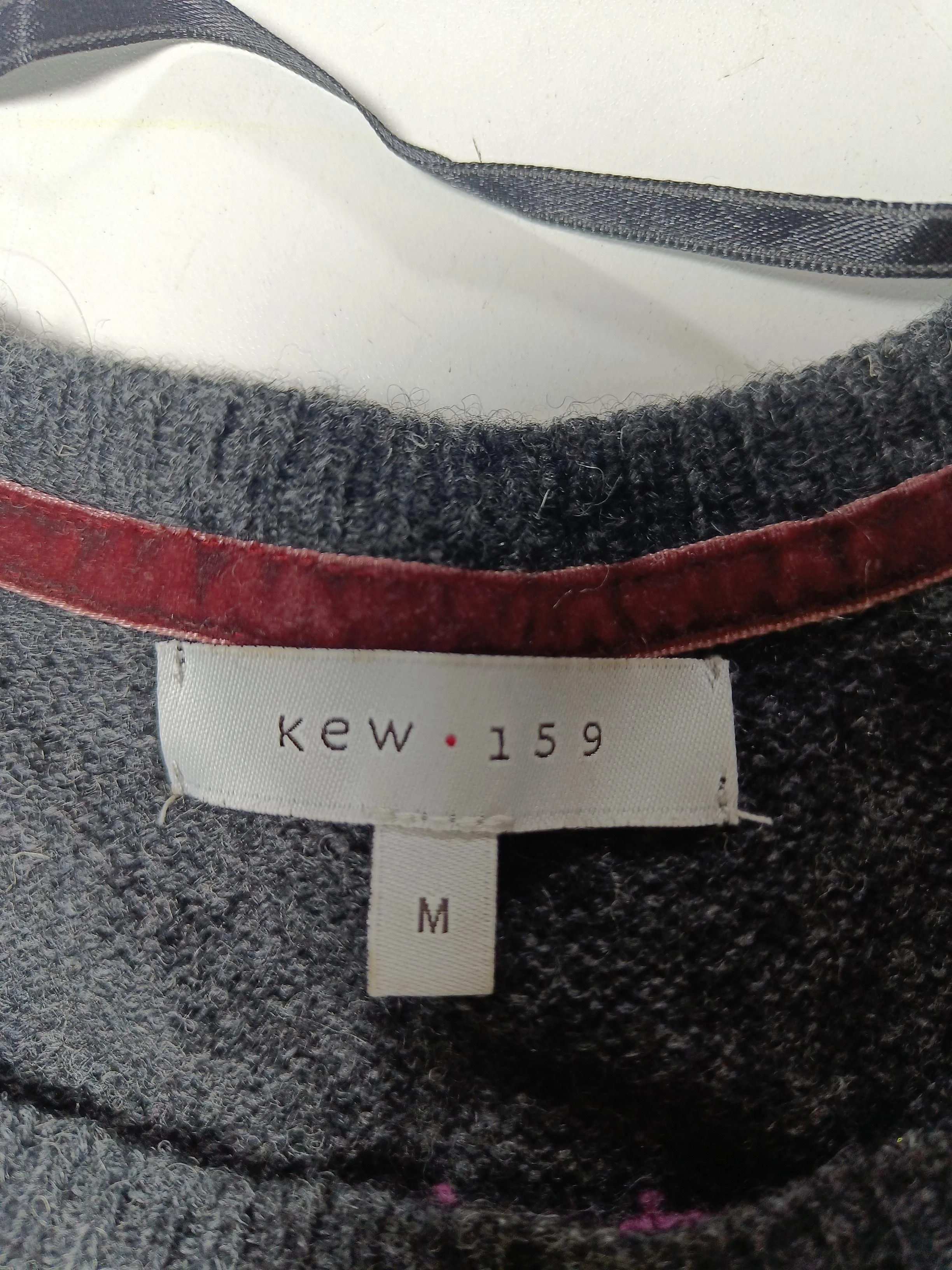Kew 159 Women's Jumper M Multi Geometric Wool with Nylon Round Neck Pullover - Image 5