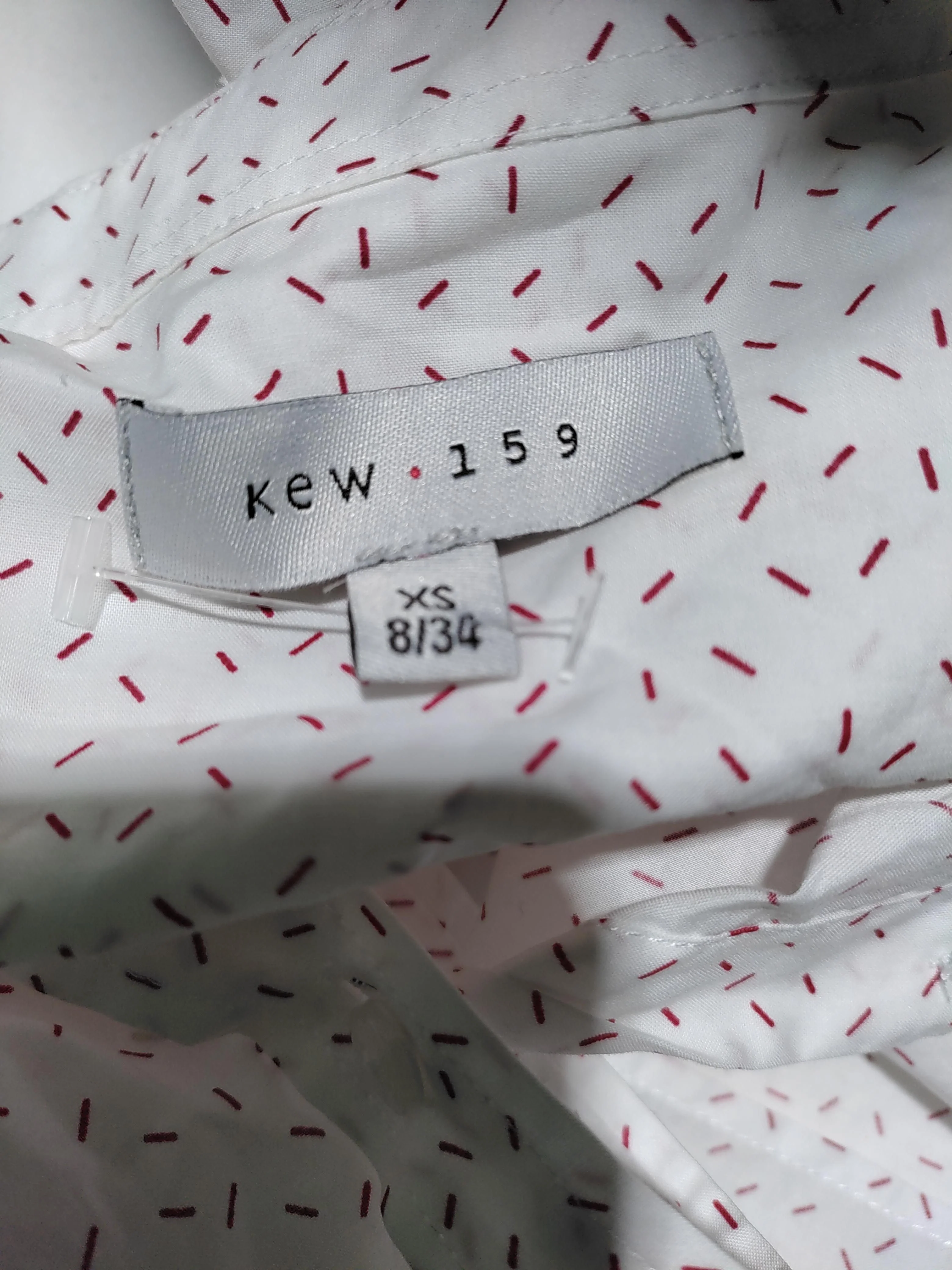 Kew 159 Women's Shirt XS White 100% Cotton Long Sleeve Collared Basic - Image 5